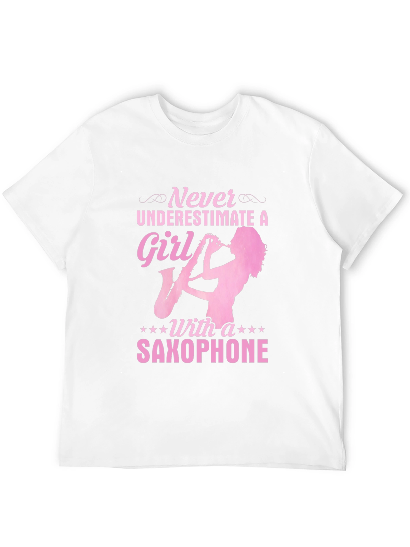 Camiseta Negra: Nunca Subestimes a una Chica con Saxofón