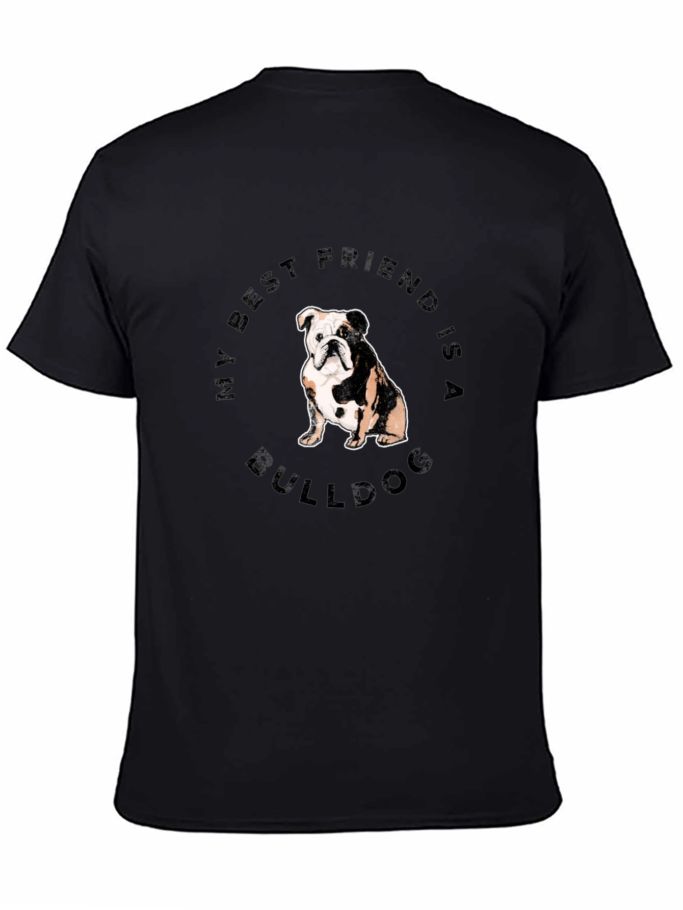 Camiseta Negra Bulldog: Mi Mejor Amigo