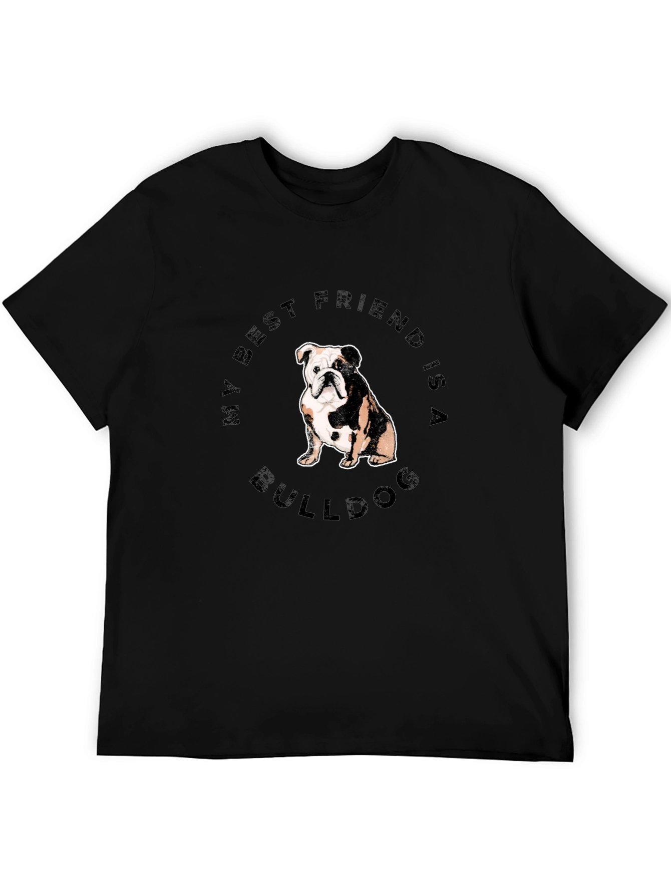 Camiseta Negra Bulldog: Mi Mejor Amigo