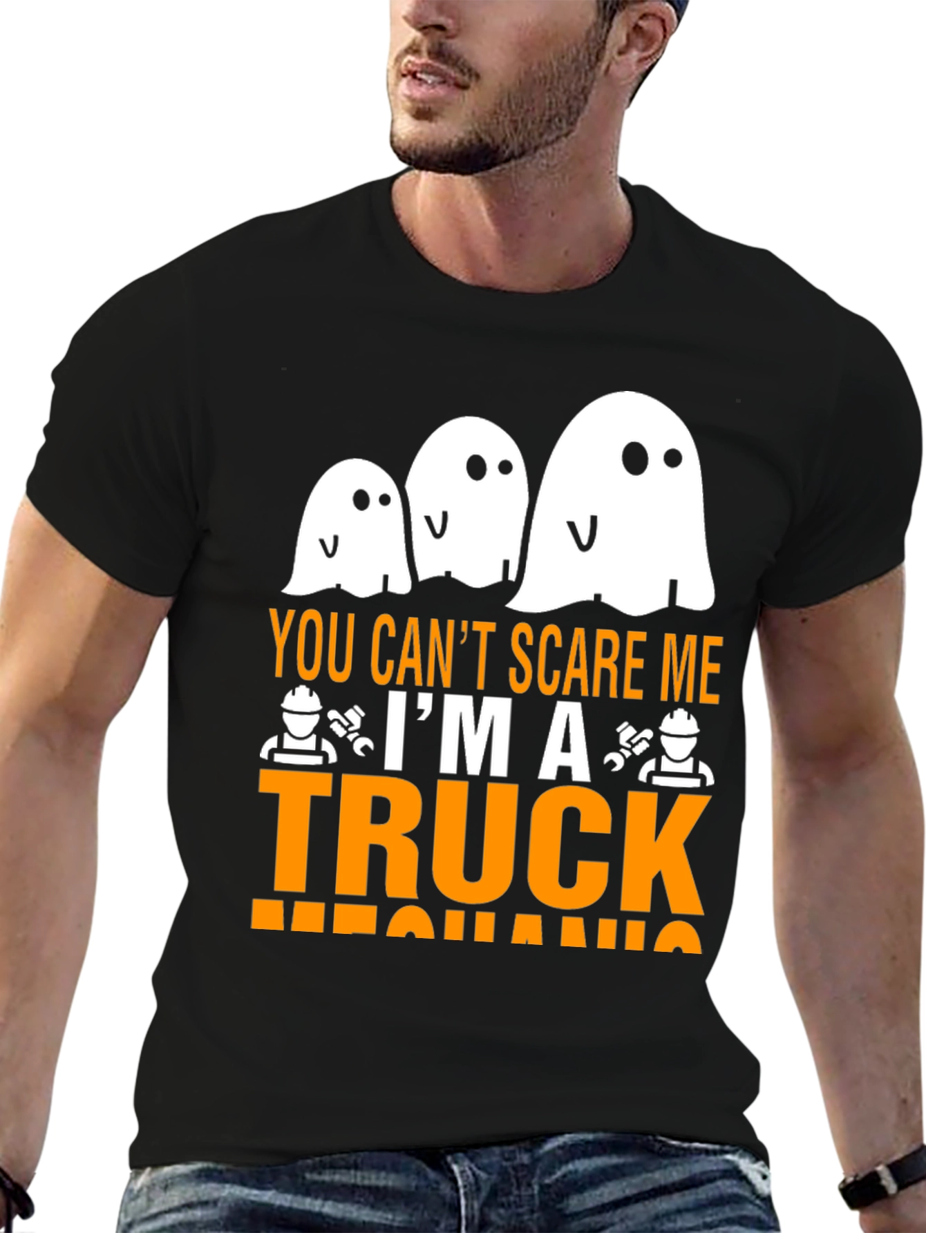 Camiseta Mecánico Camión Halloween - ¡No me asustas!