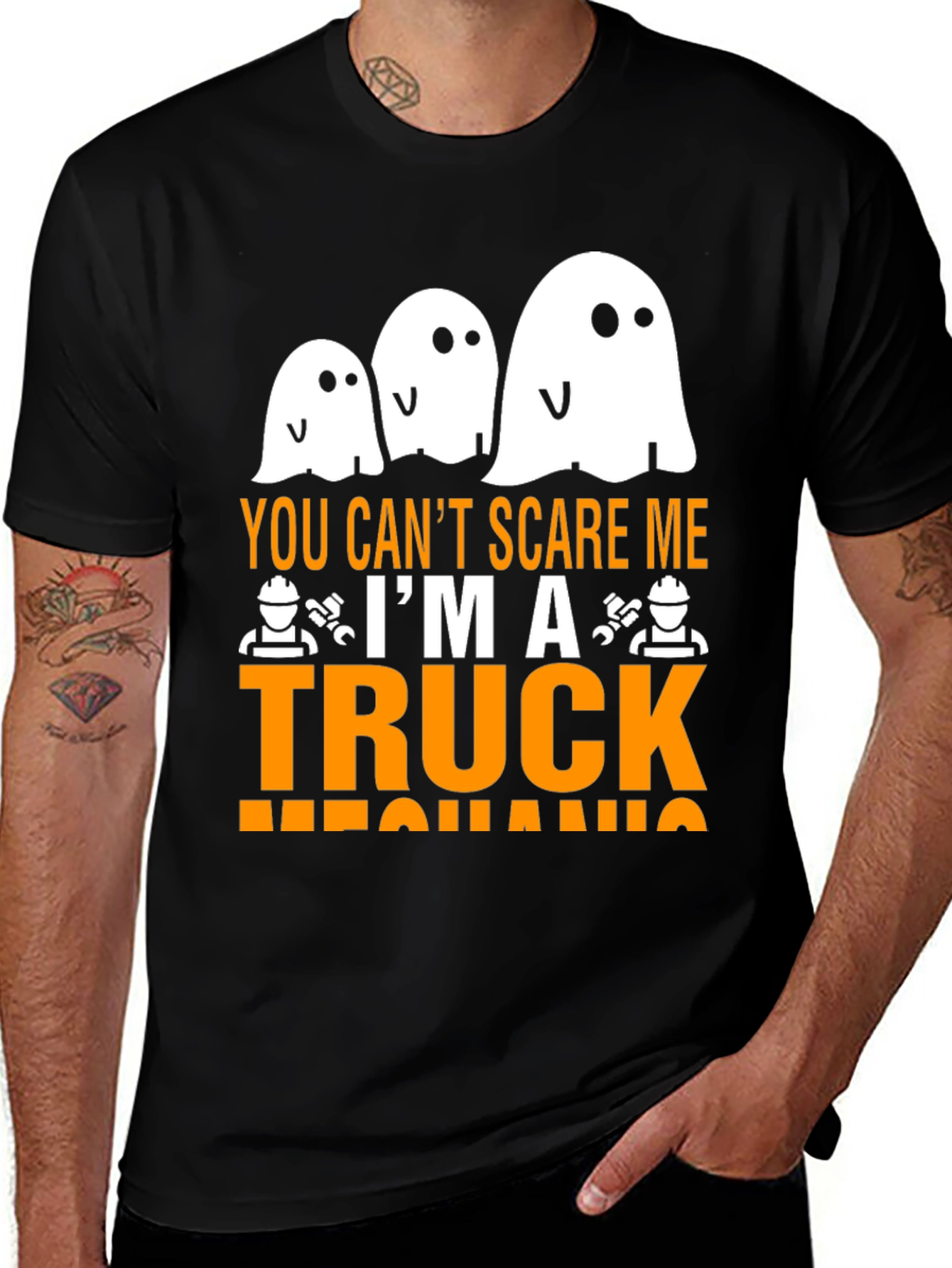 Camiseta Mecánico Camión Halloween - ¡No me asustas!