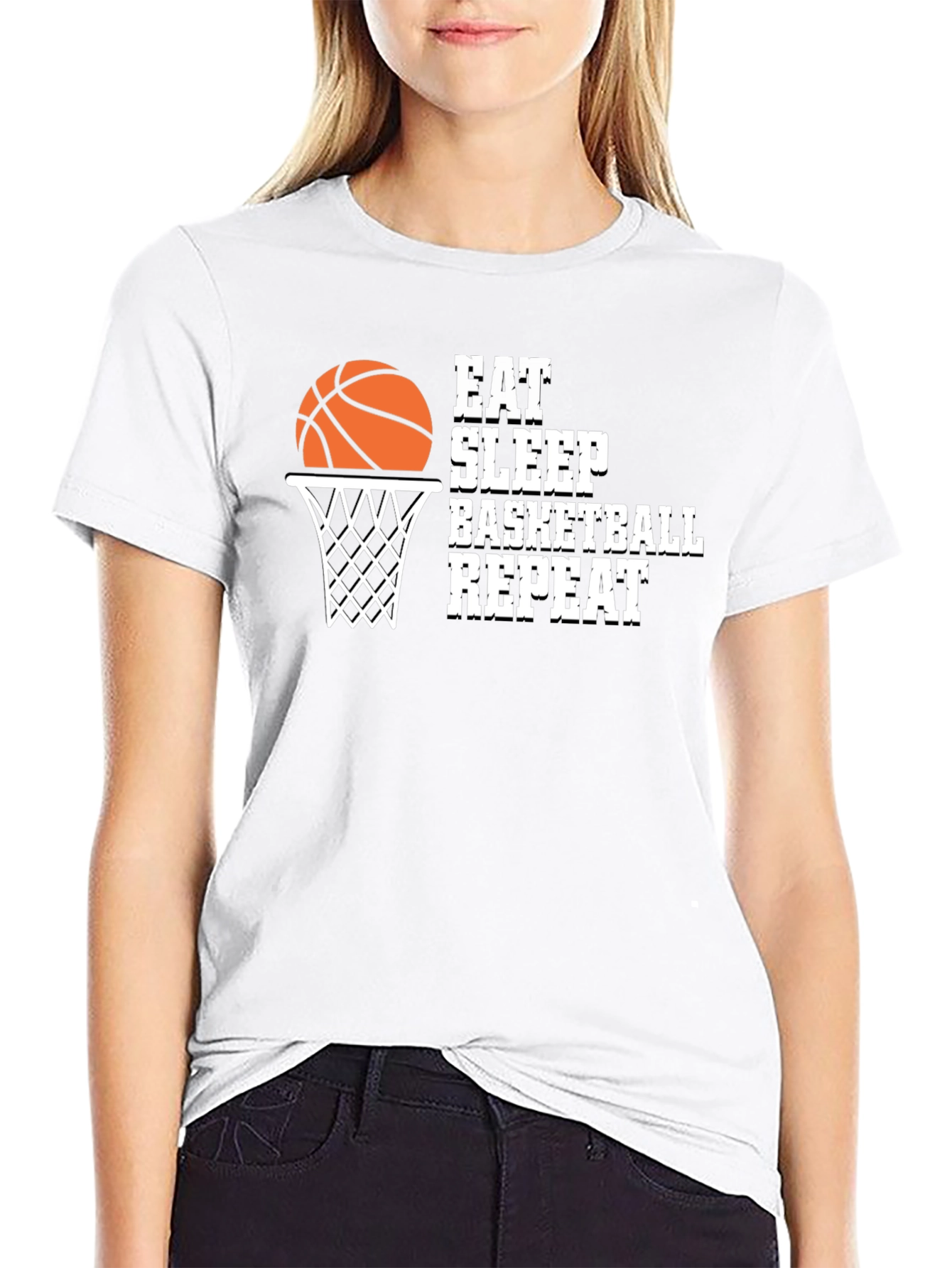 Camiseta Hombre Baloncesto - Come Duerme Baloncesto Repite