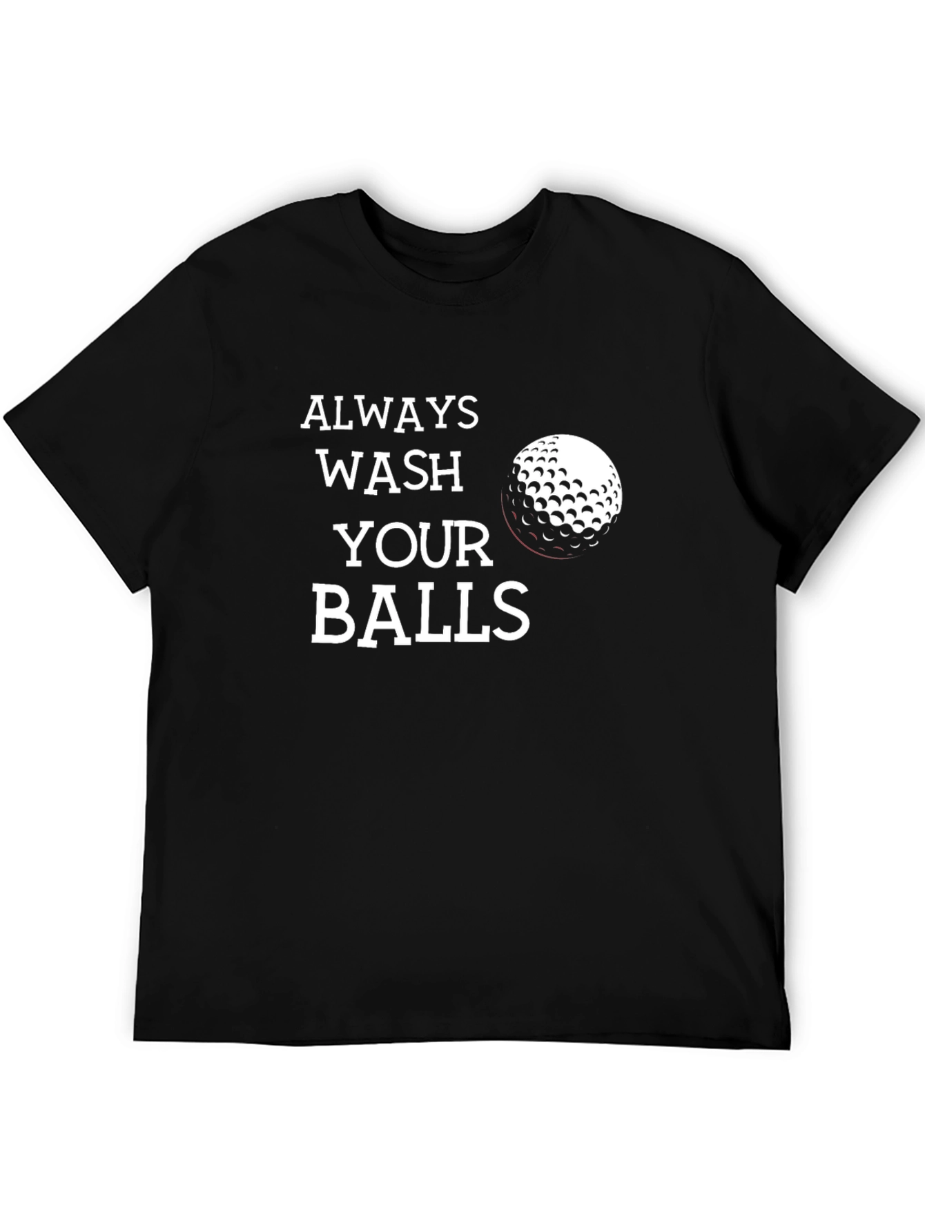 Camiseta Negra Always Wash Your Balls Golf