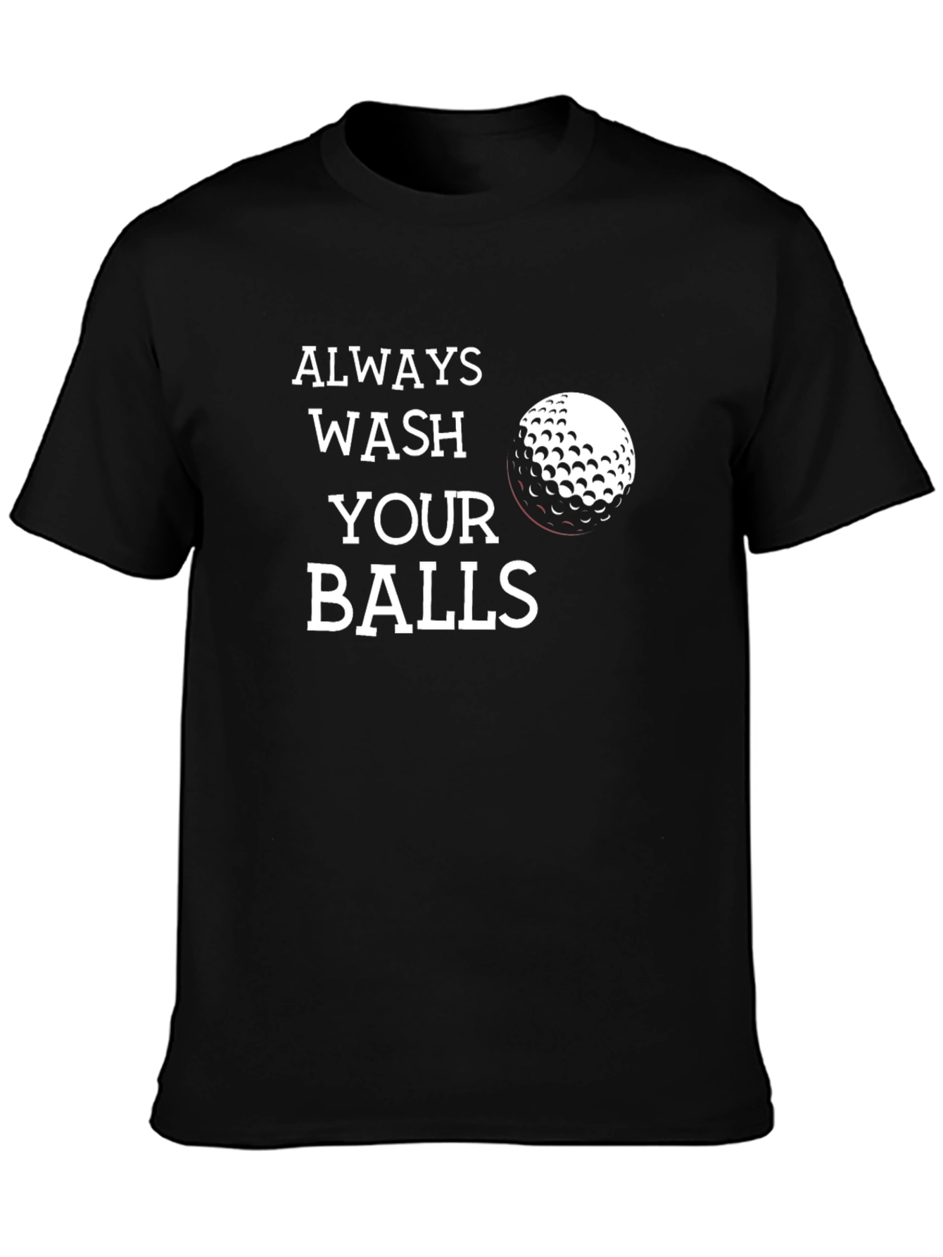 Camiseta Negra Always Wash Your Balls Golf