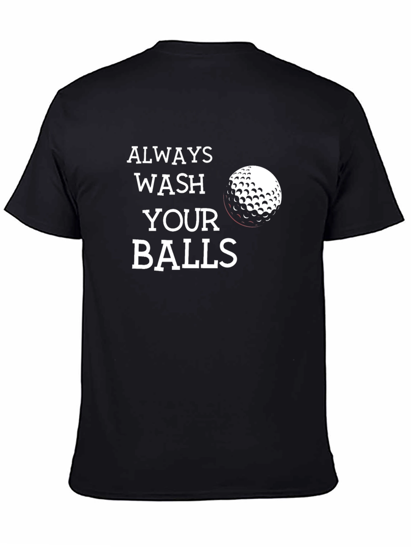 Camiseta Negra Always Wash Your Balls Golf
