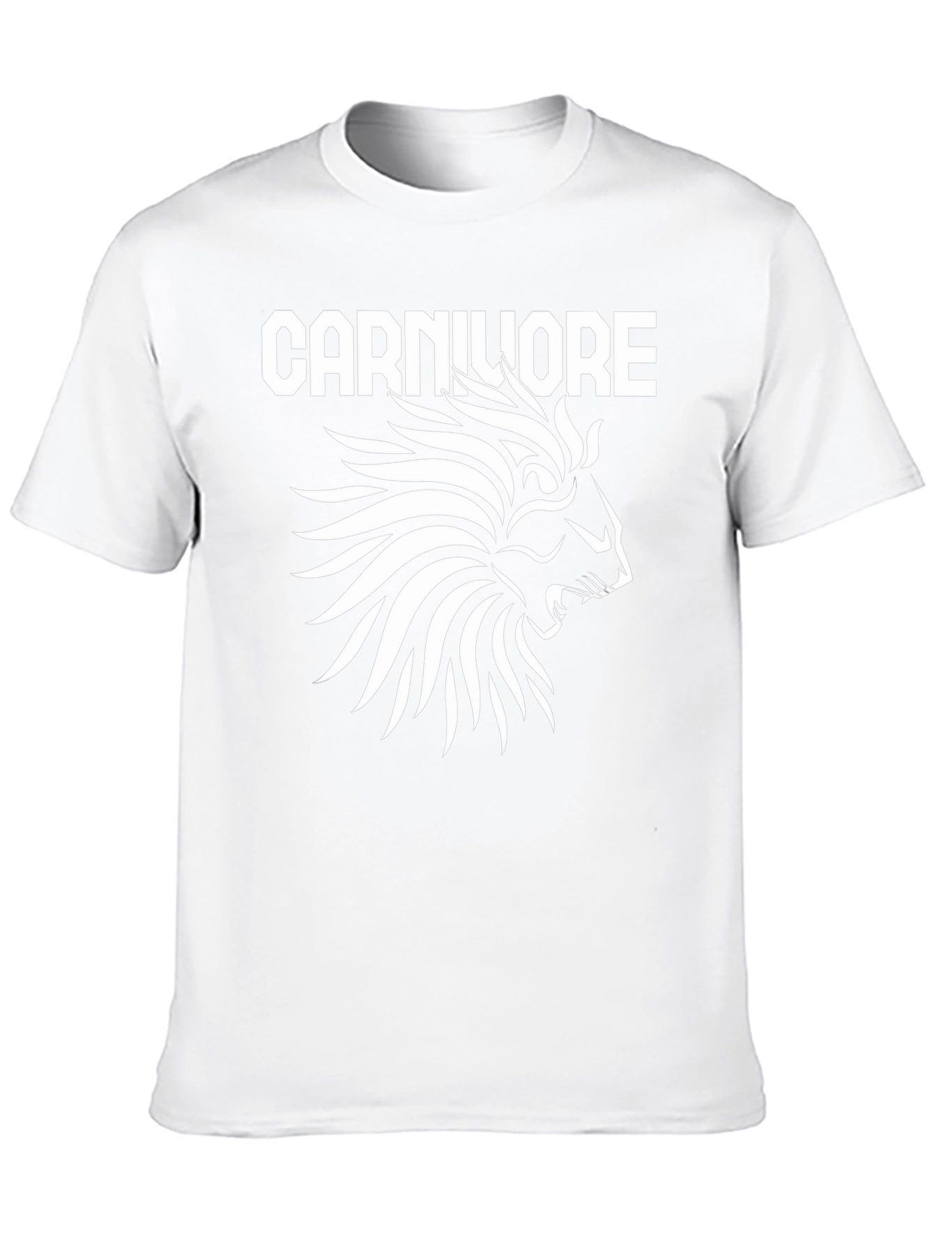 Camiseta Negra Carnivore León Blanco