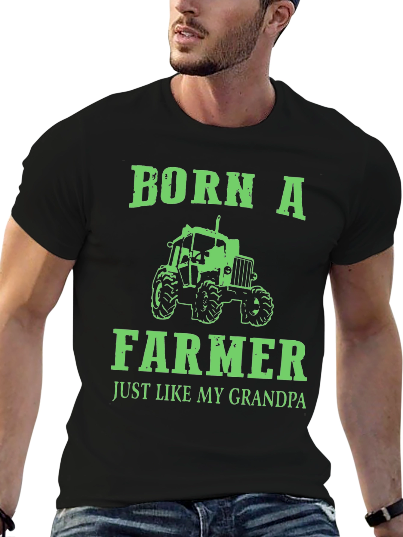 Camiseta Negra Born A Farmer