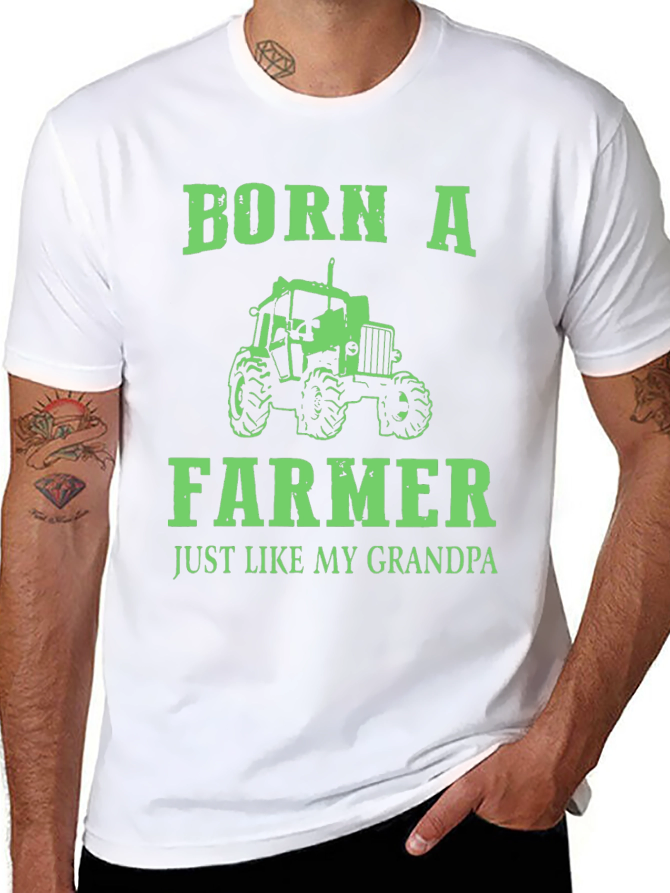 Camiseta Negra Born A Farmer