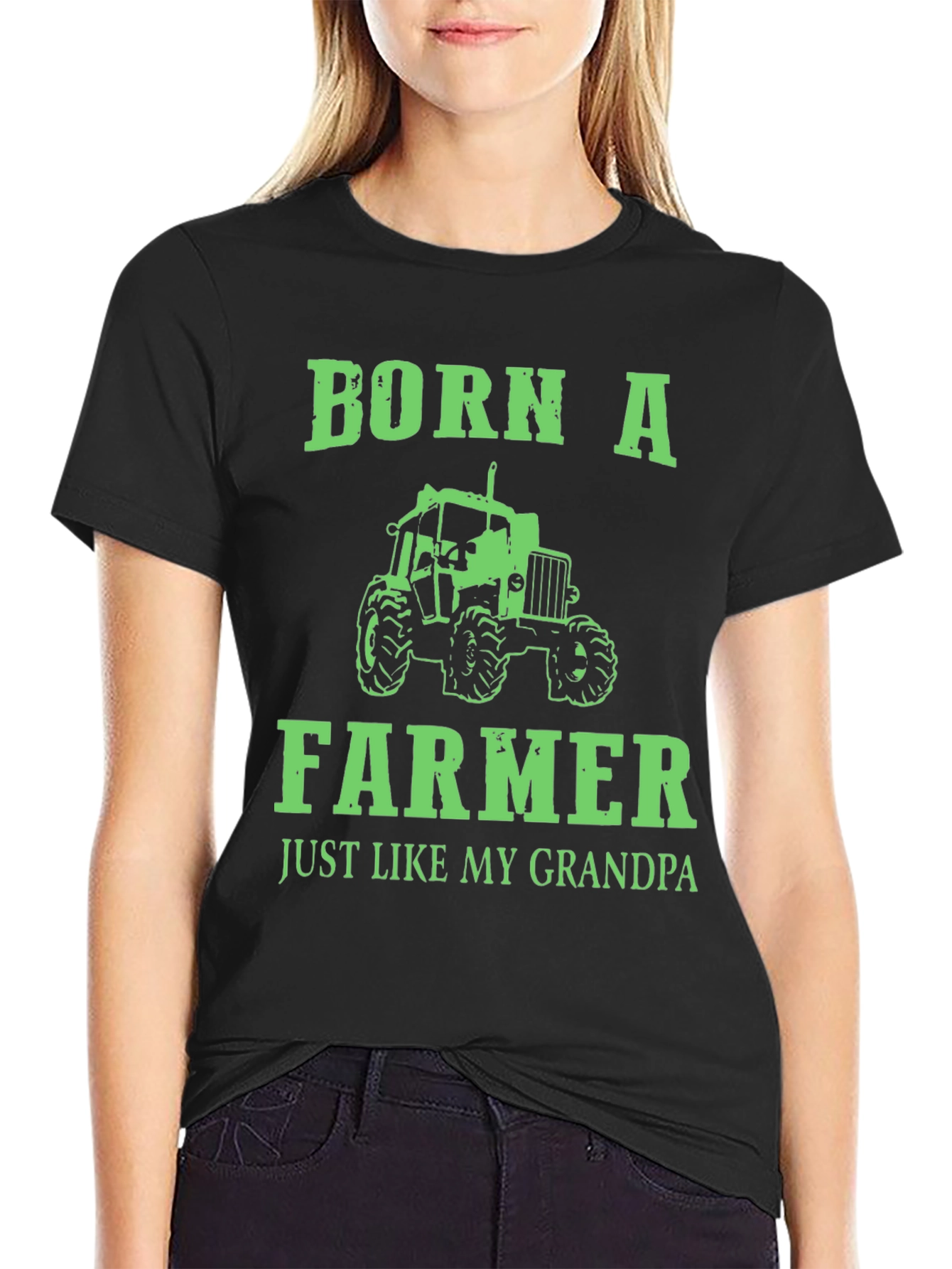 Camiseta Negra Born A Farmer