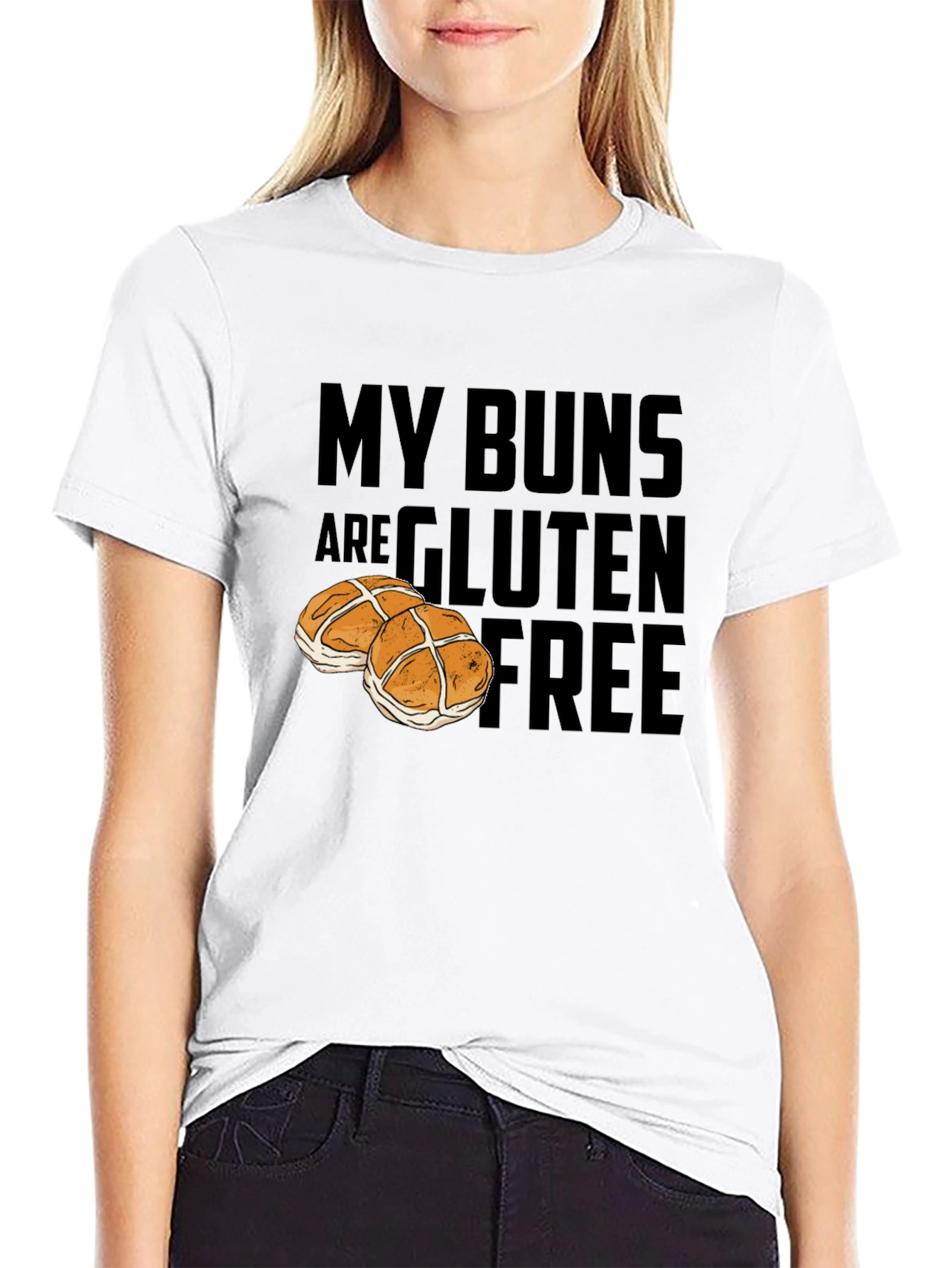 Camiseta Divertida My Buns Are Gluten Free