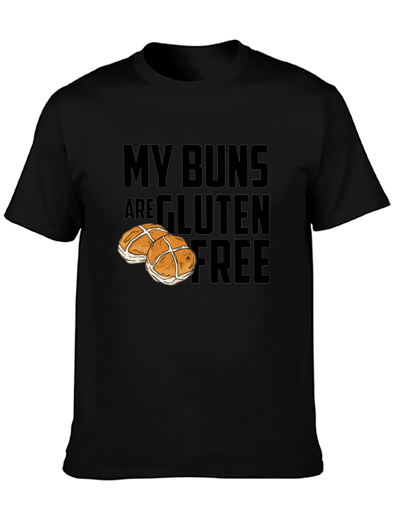 Camiseta Divertida My Buns Are Gluten Free