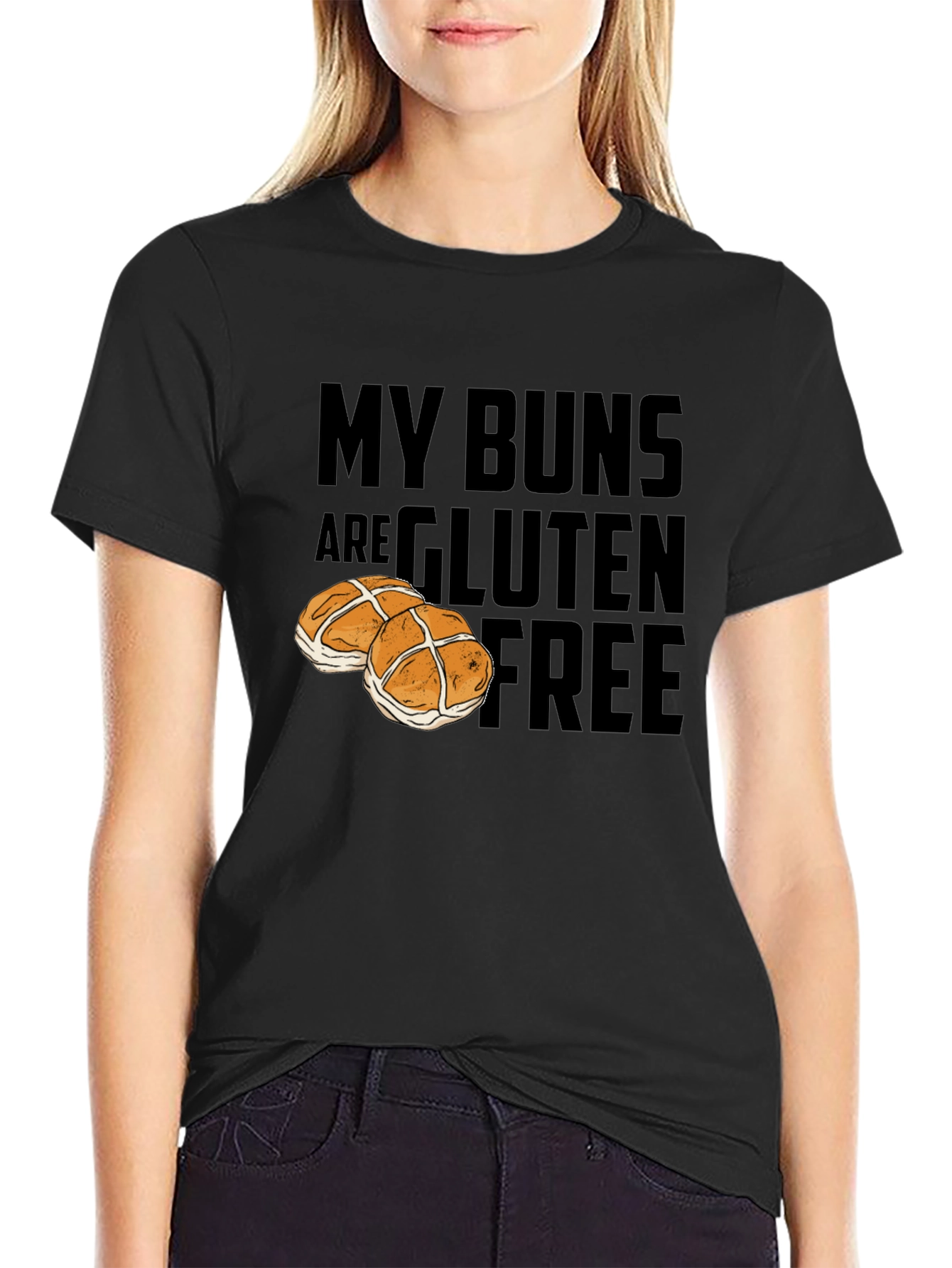 Camiseta Divertida My Buns Are Gluten Free