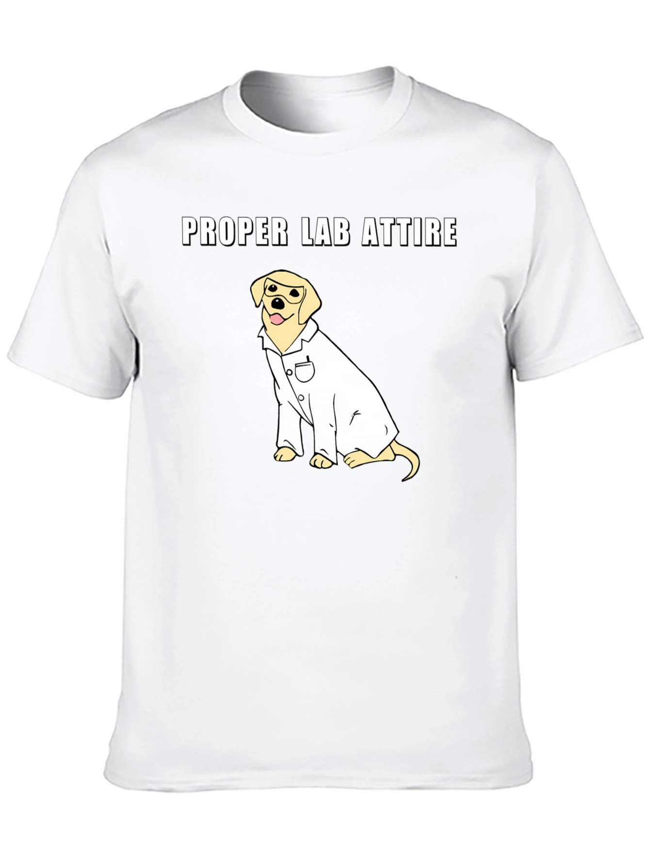 Camiseta Negra: Atuendo de Laboratorio Canino