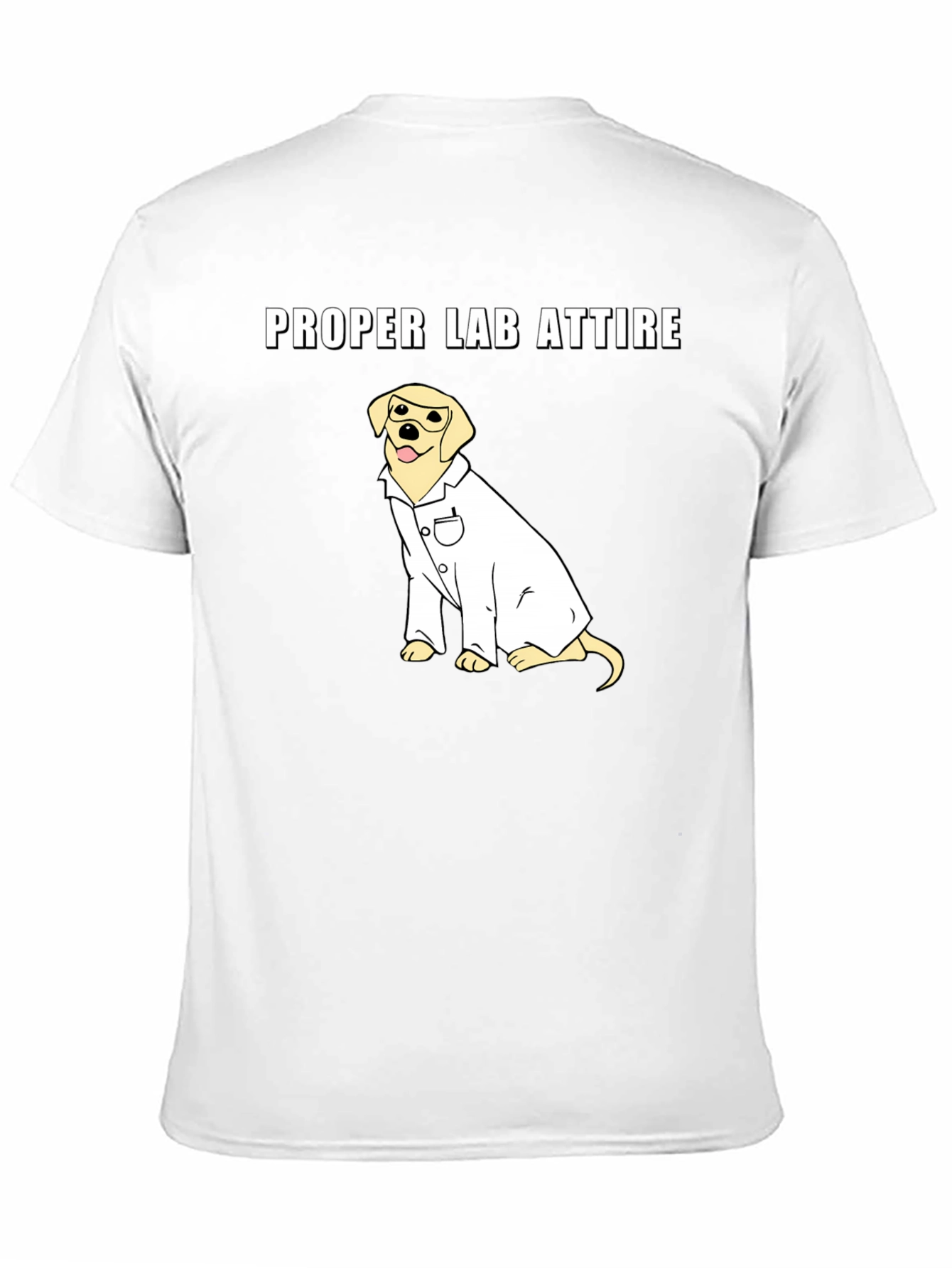 Camiseta Negra: Atuendo de Laboratorio Canino