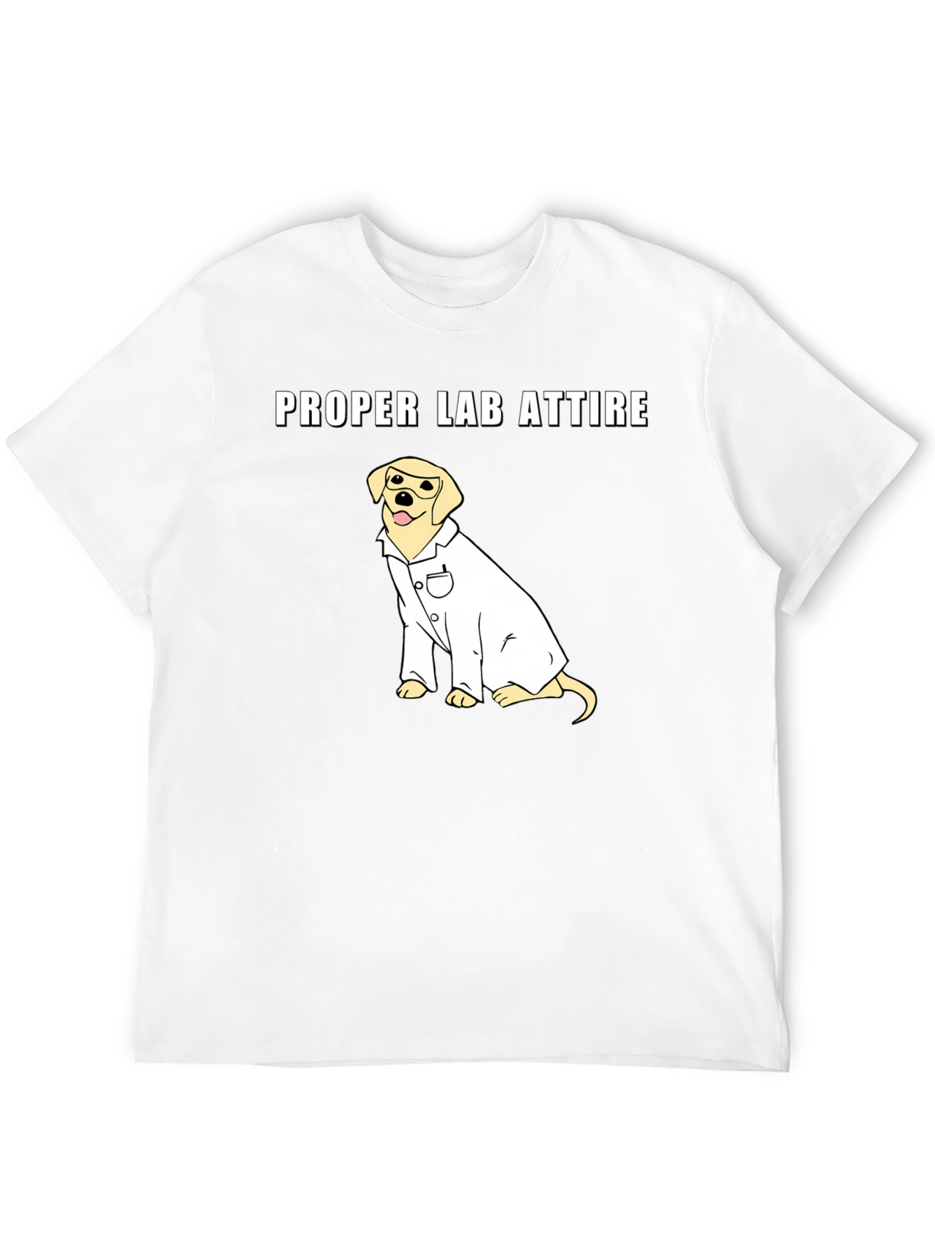 Camiseta Negra: Atuendo de Laboratorio Canino