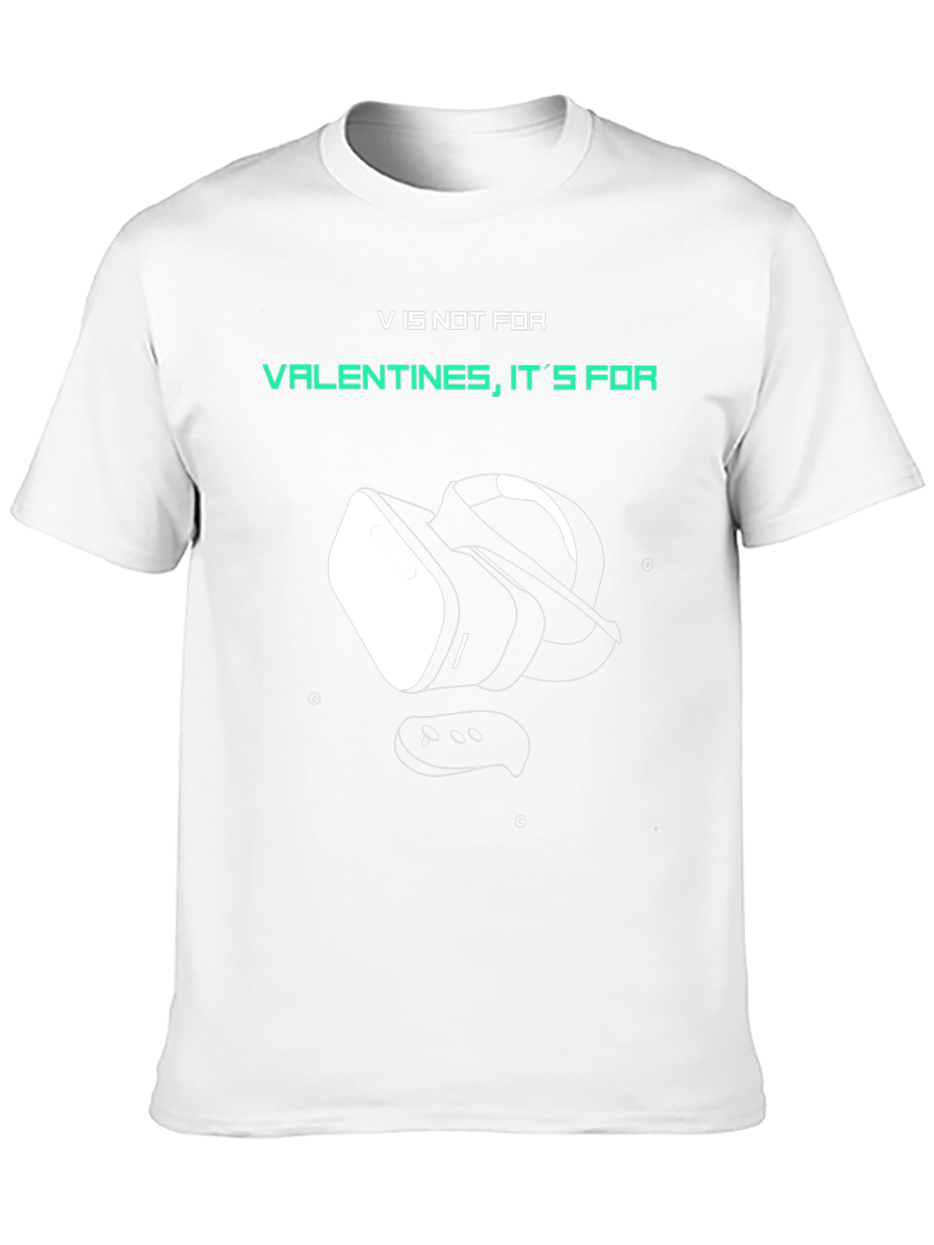Camiseta Negra V de Virtual Reality - Regalo Gamer