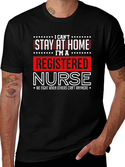 Camiseta Negra Registered Nurse para Profesionales de la Salud