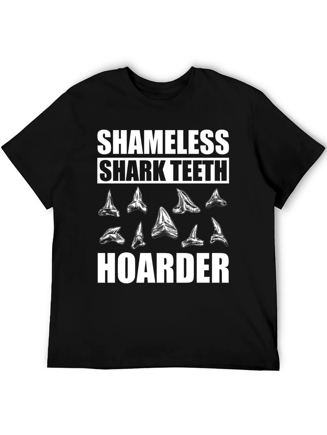 Camiseta Negra: Cazador de Dientes de Tiburón
