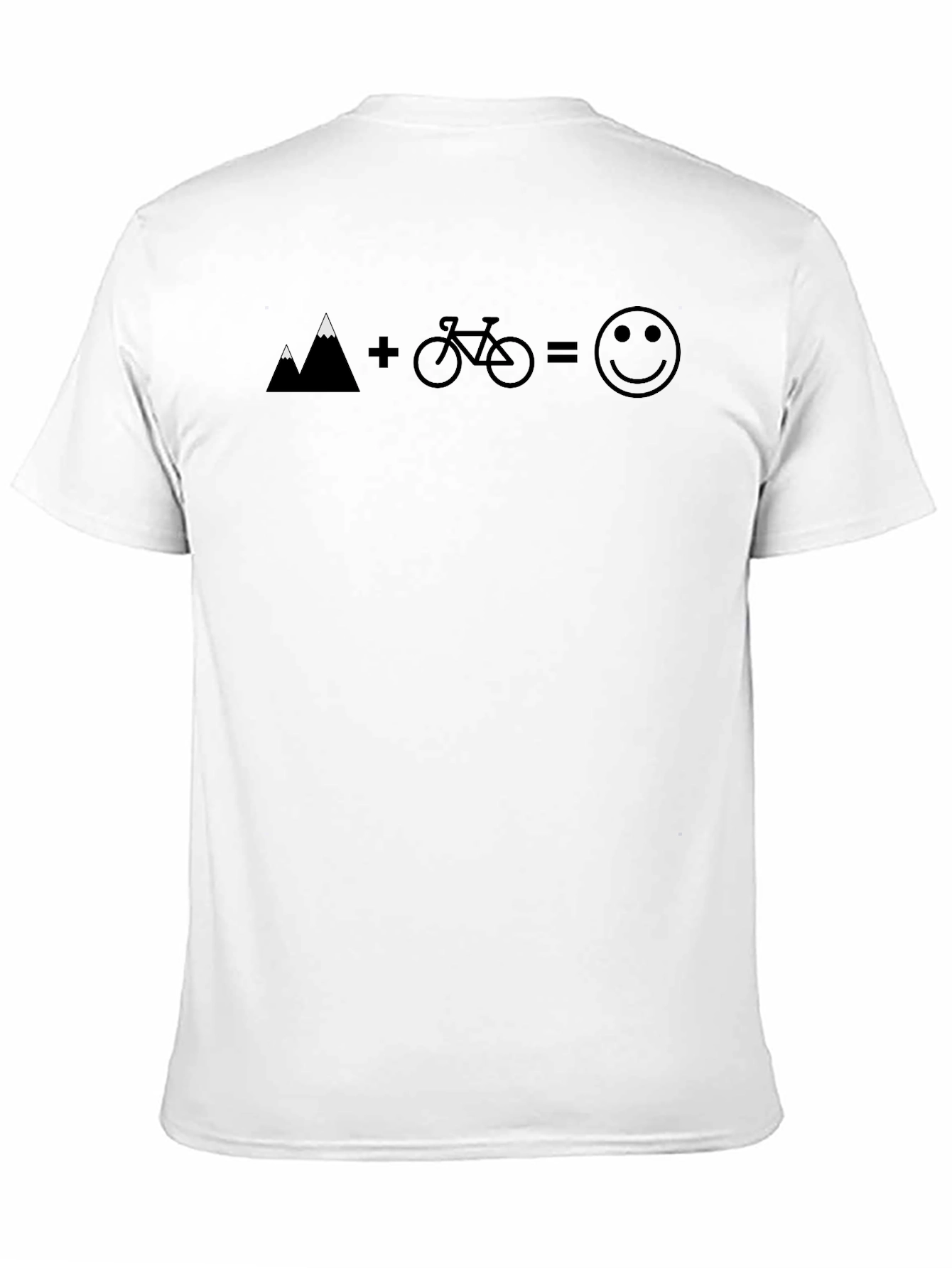Camiseta Hombre Montaña Bici Felicidad Casual