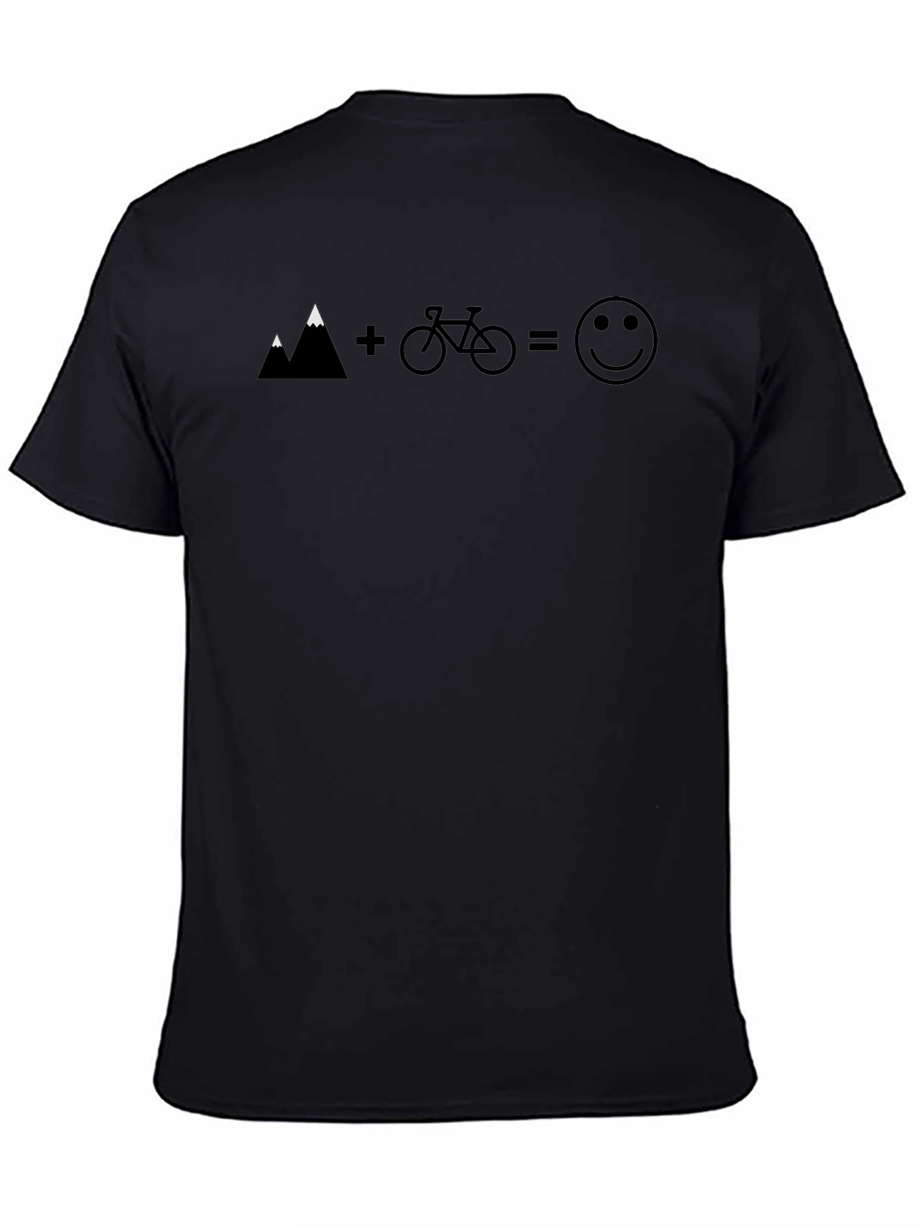 Camiseta Hombre Montaña Bici Felicidad Casual