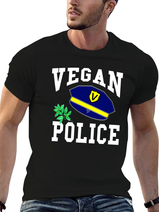 Camiseta Negra Vegan Police