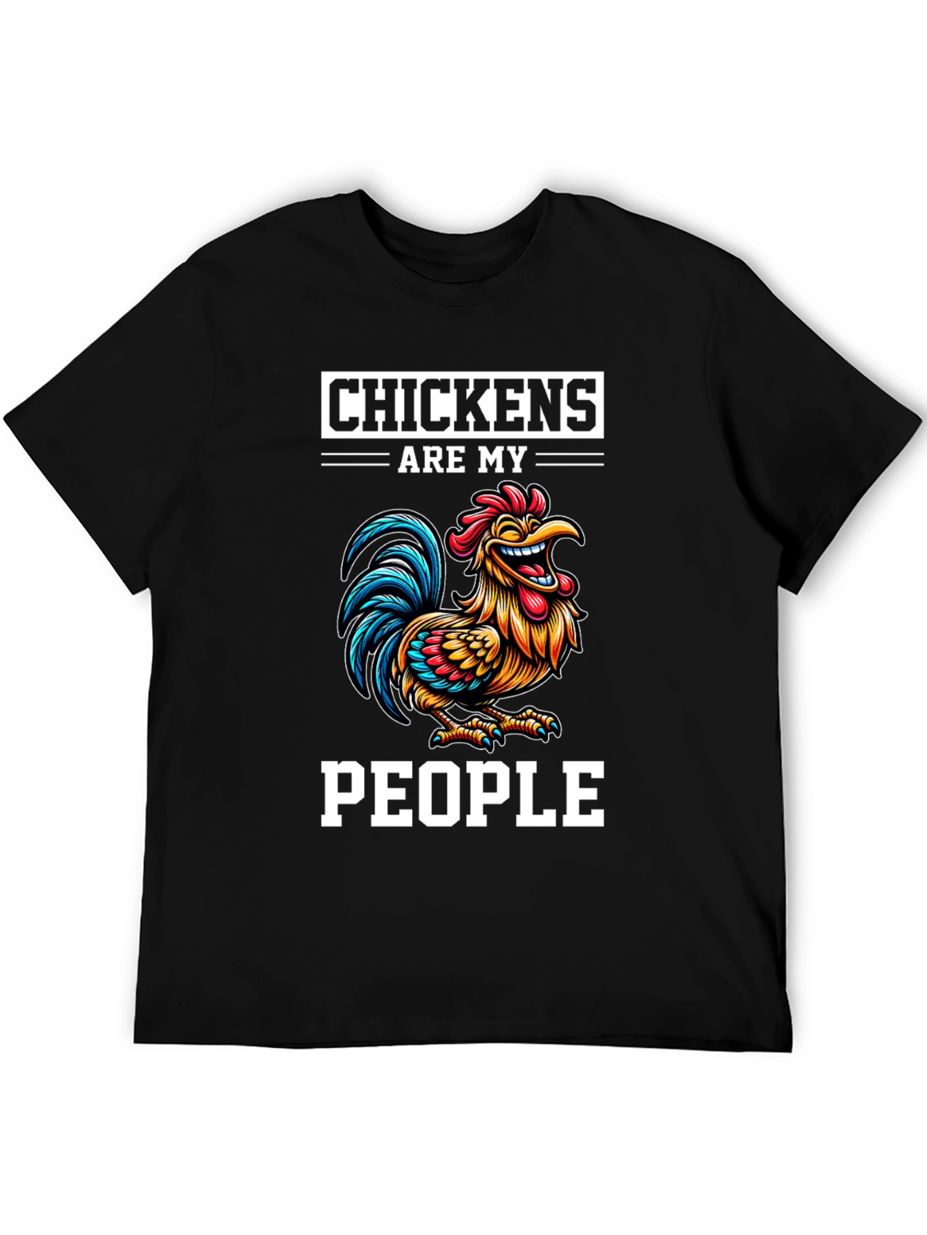 Camiseta Negra Chickens Are My People