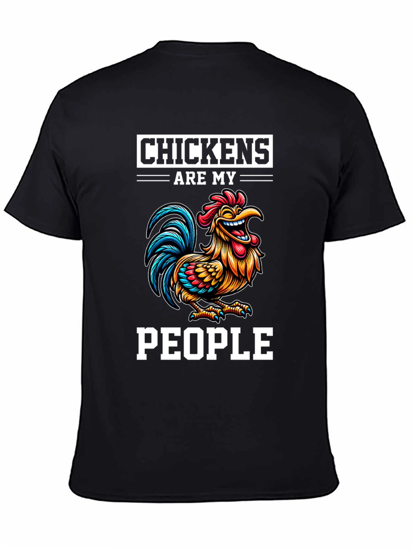 Camiseta Negra Chickens Are My People