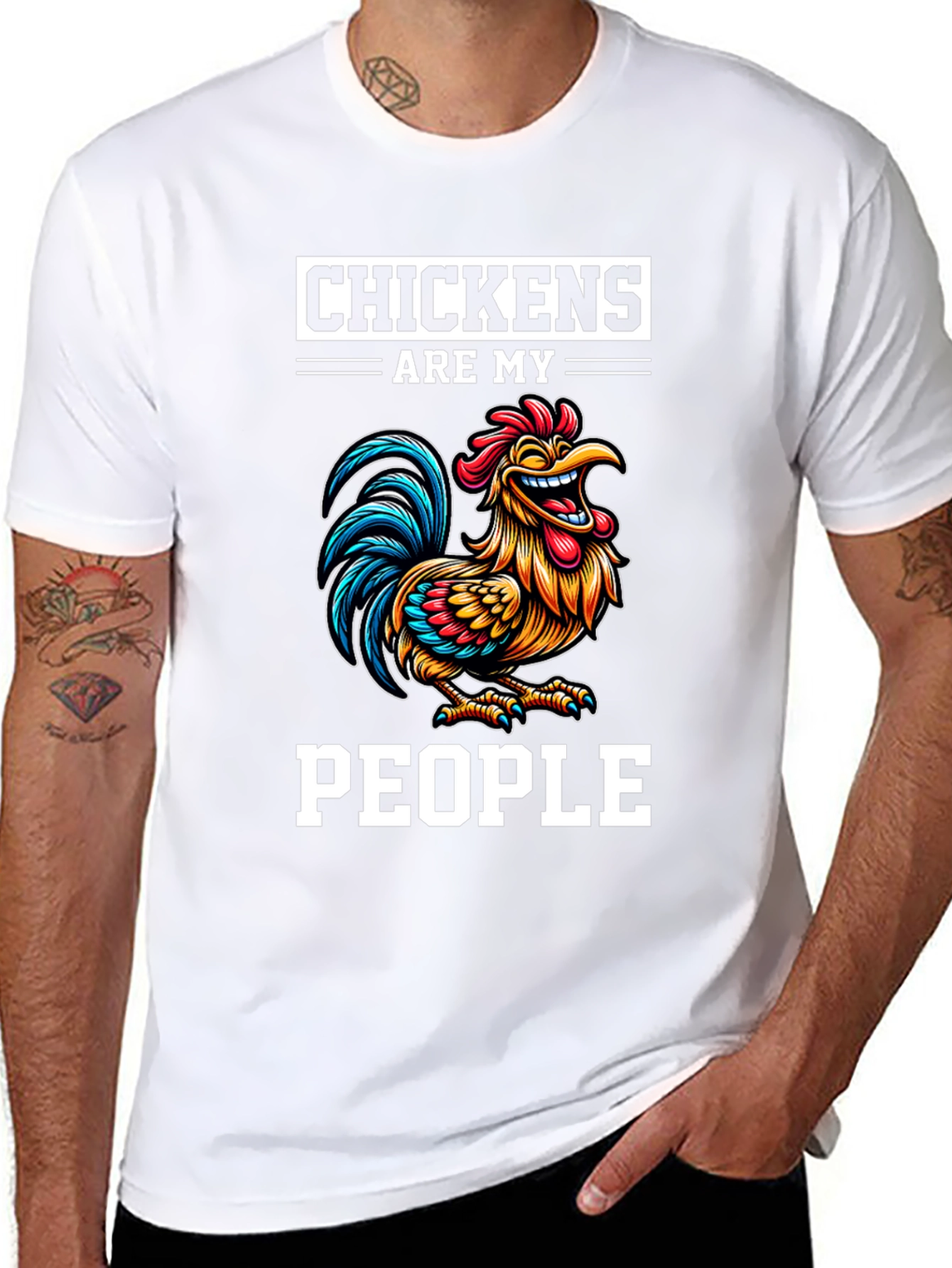 Camiseta Negra Chickens Are My People
