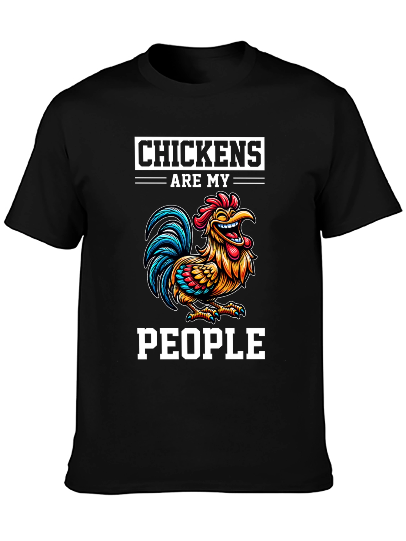 Camiseta Negra Chickens Are My People