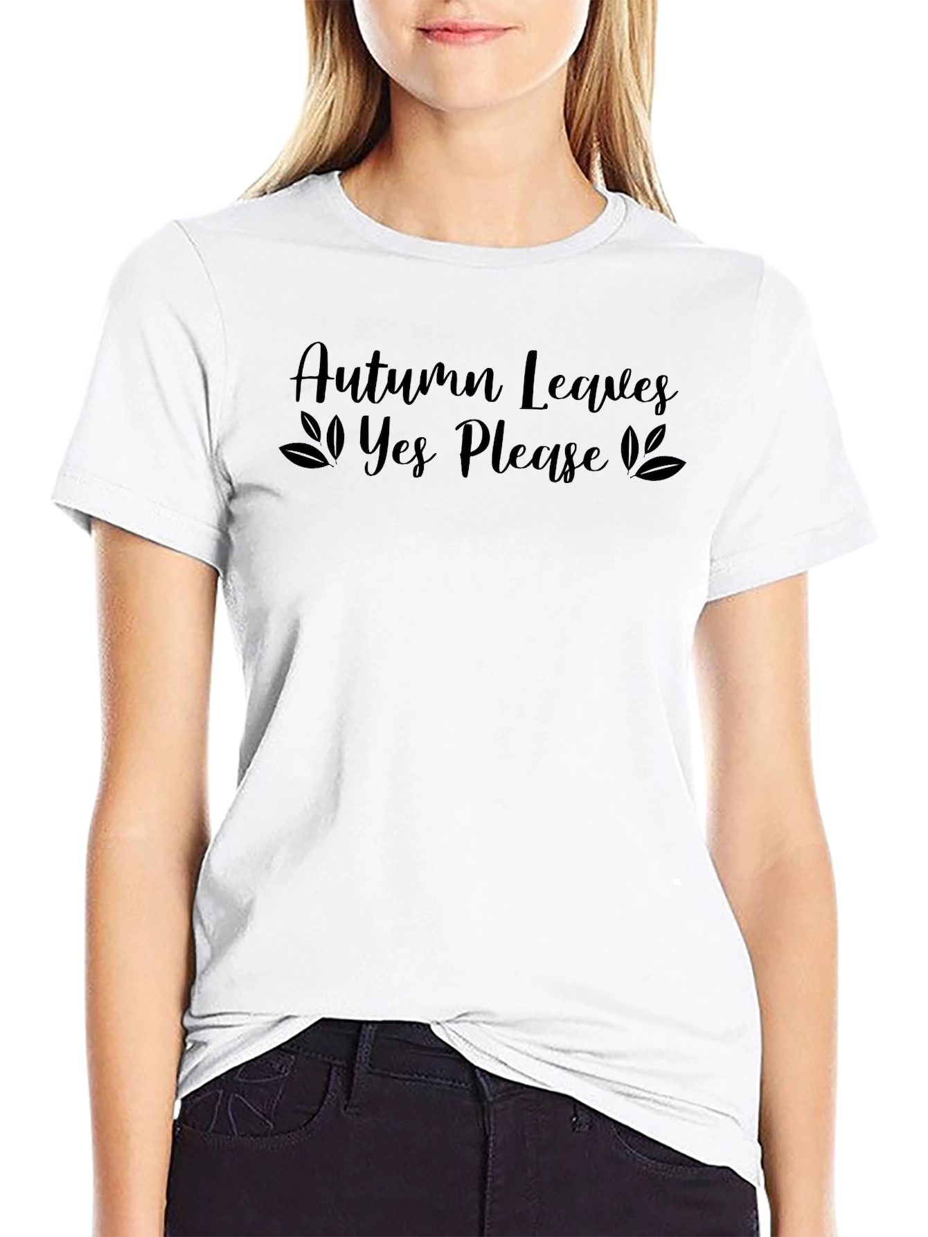 Camiseta Negra Autumn Leaves Yes Please