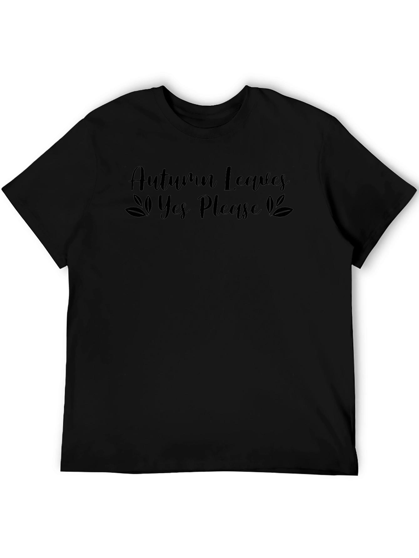 Camiseta Negra Autumn Leaves Yes Please