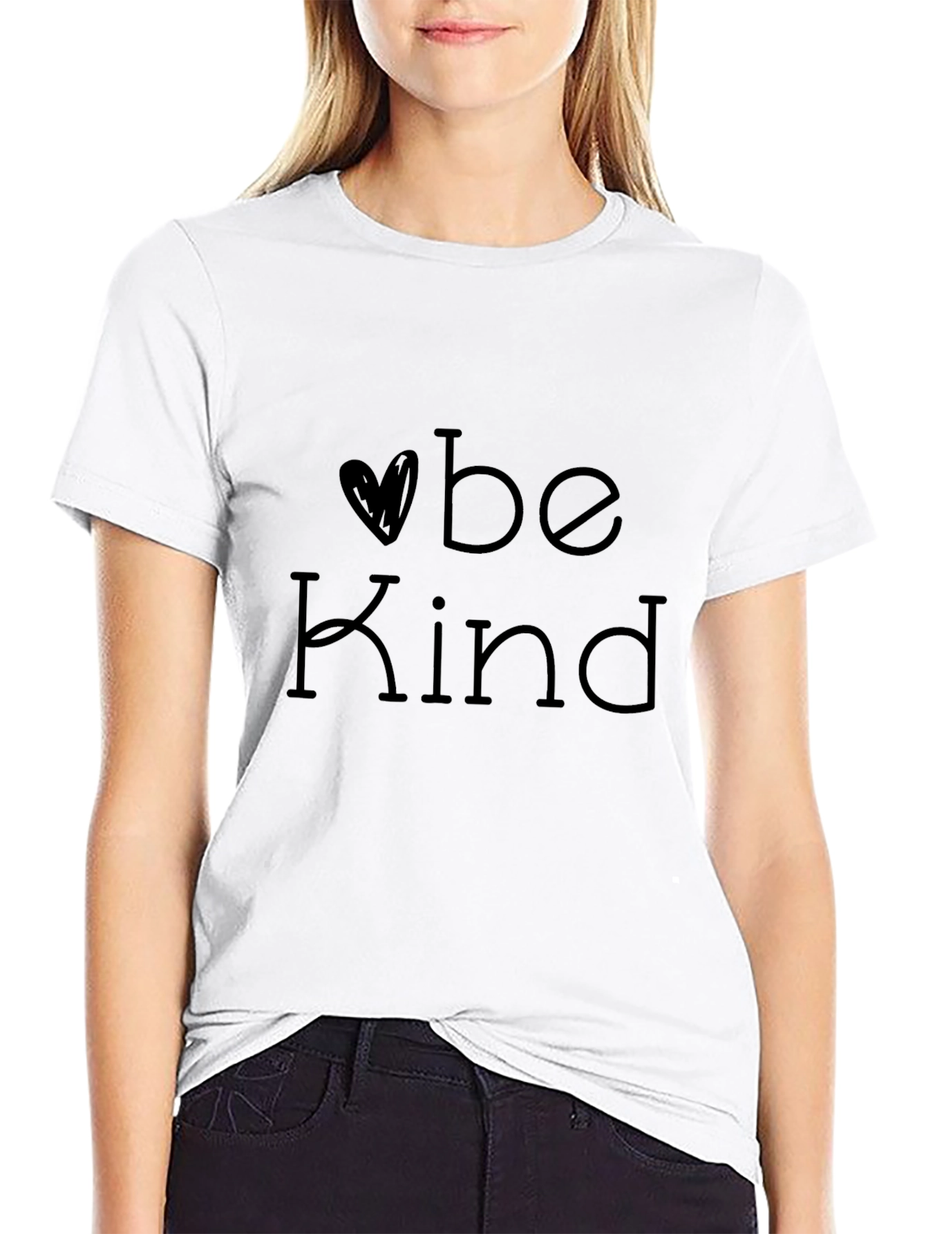 Camiseta Negra Sé Amable - Estilo Casual