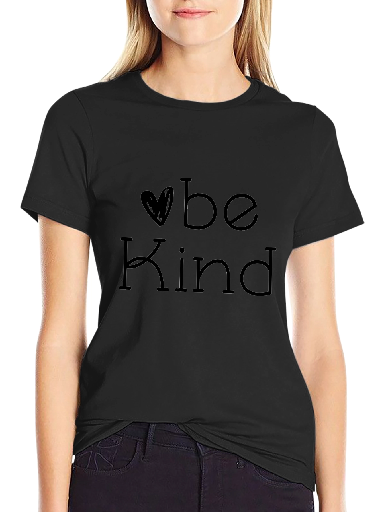 Camiseta Negra Sé Amable - Estilo Casual