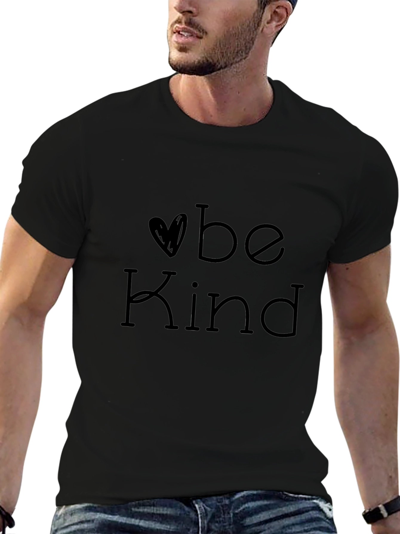 Camiseta Negra Sé Amable - Estilo Casual
