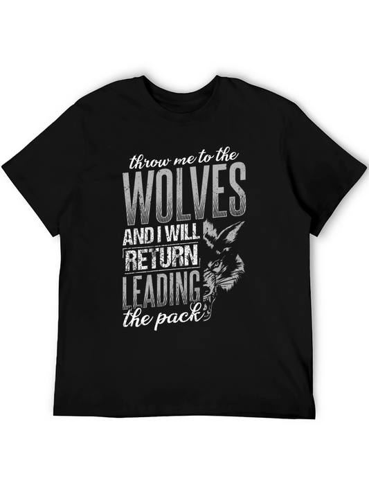 Camiseta Negra: Lobos y Liderazgo