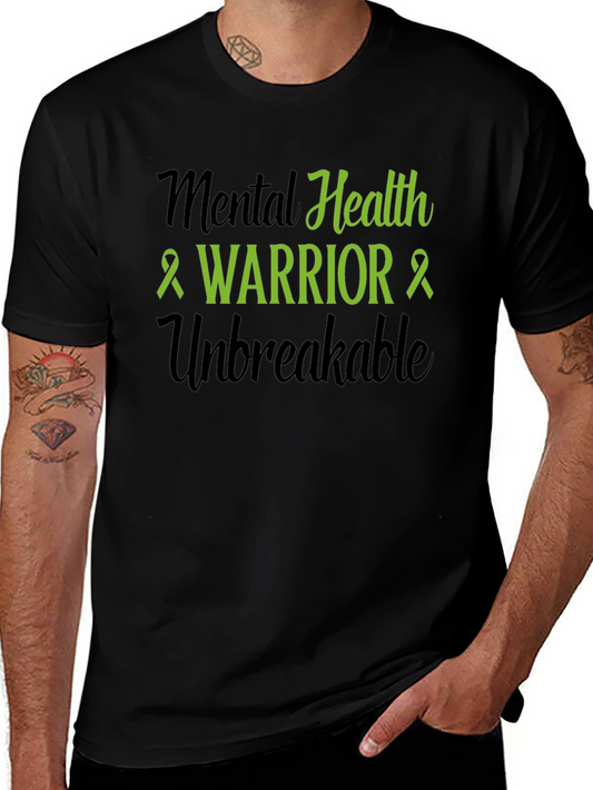 Camiseta Negra: Guerrero de la Salud Mental Unbreakable