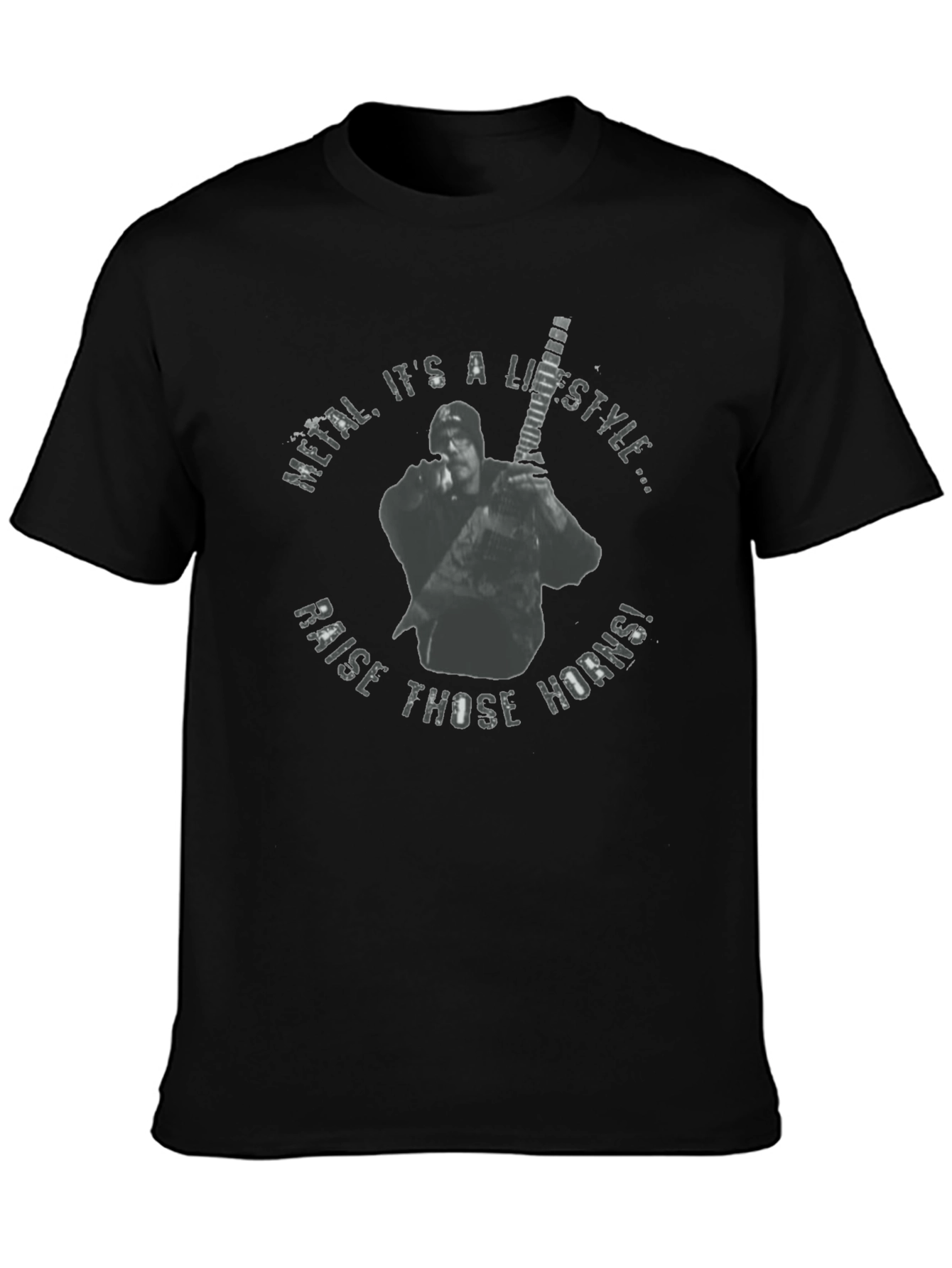 Camiseta Negra Metal Its a Lifestyle