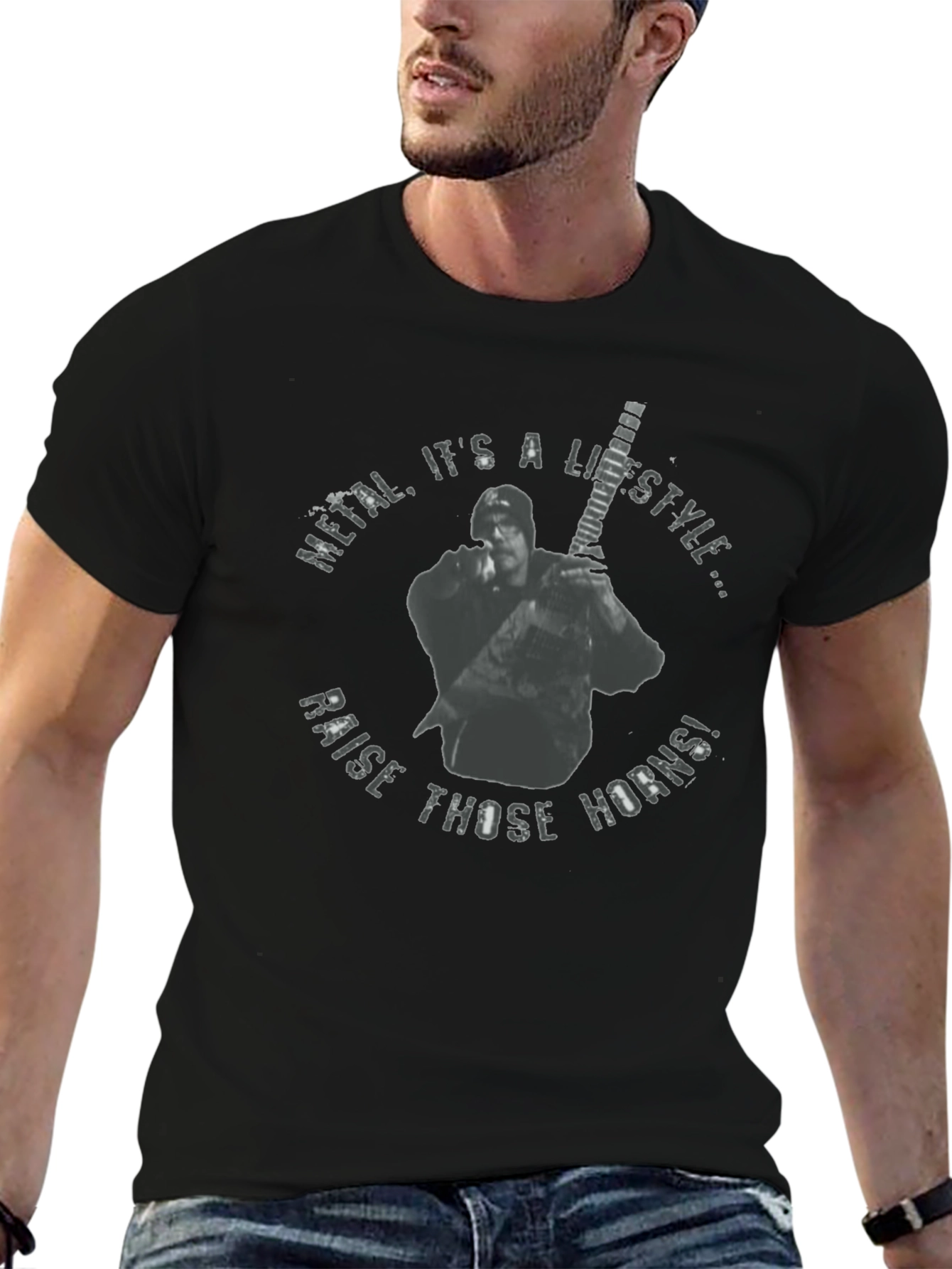 Camiseta Negra Metal Its a Lifestyle