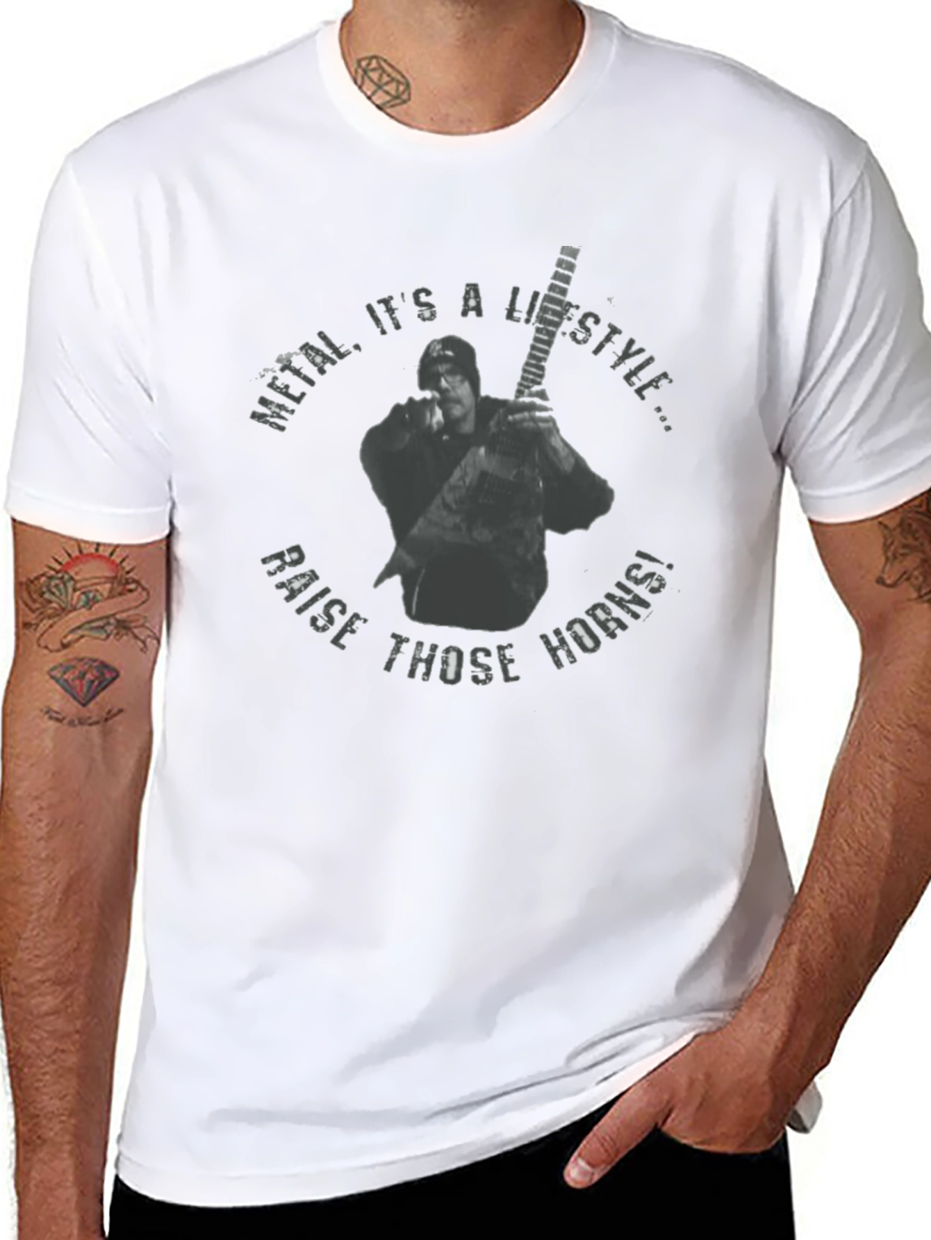 Camiseta Negra Metal Its a Lifestyle