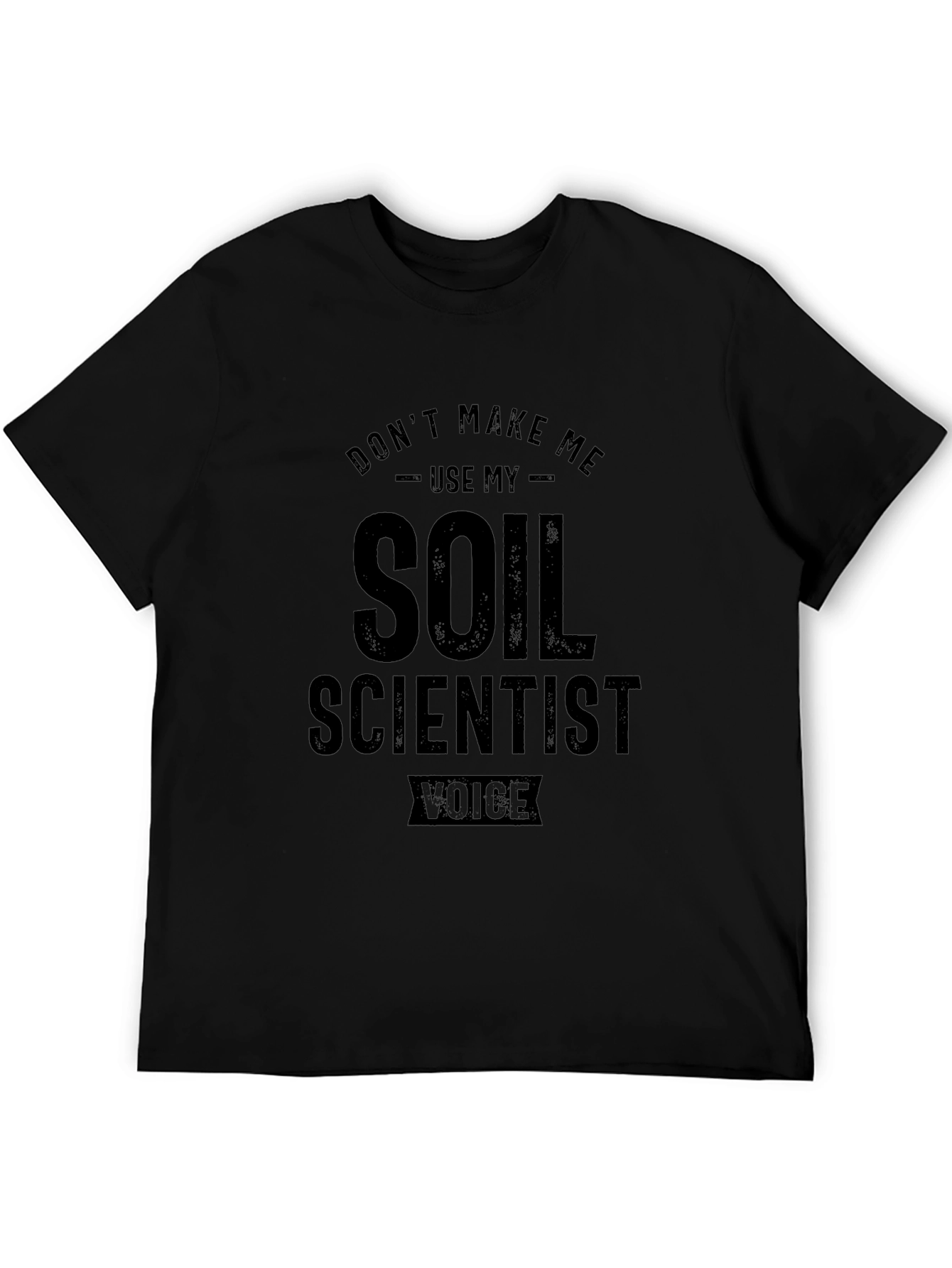 Camiseta Negra Científico del Suelo