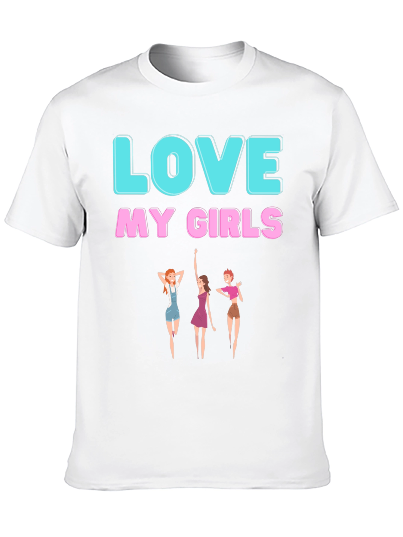 Camiseta Negra: Amo a mis chicas