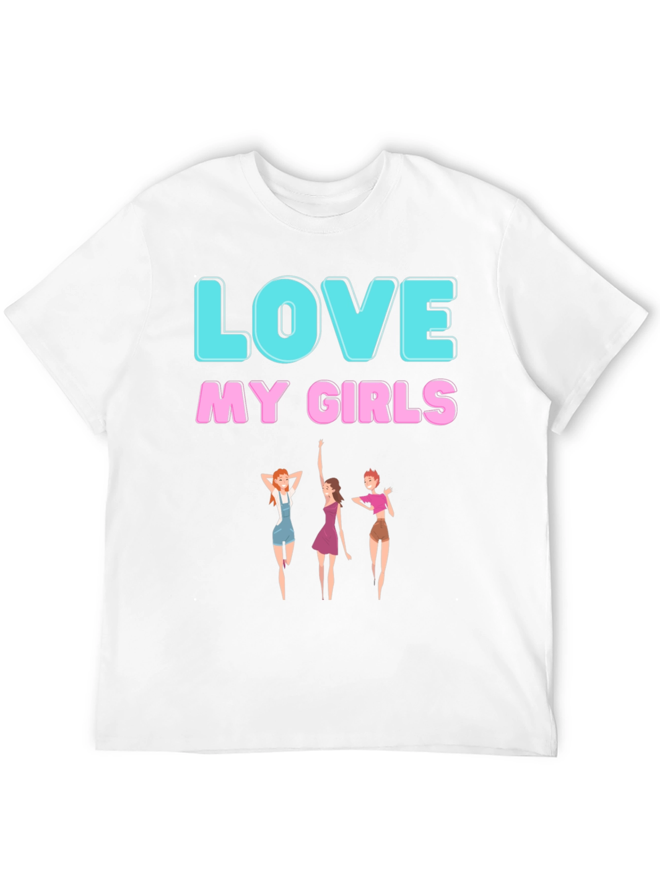 Camiseta Negra: Amo a mis chicas