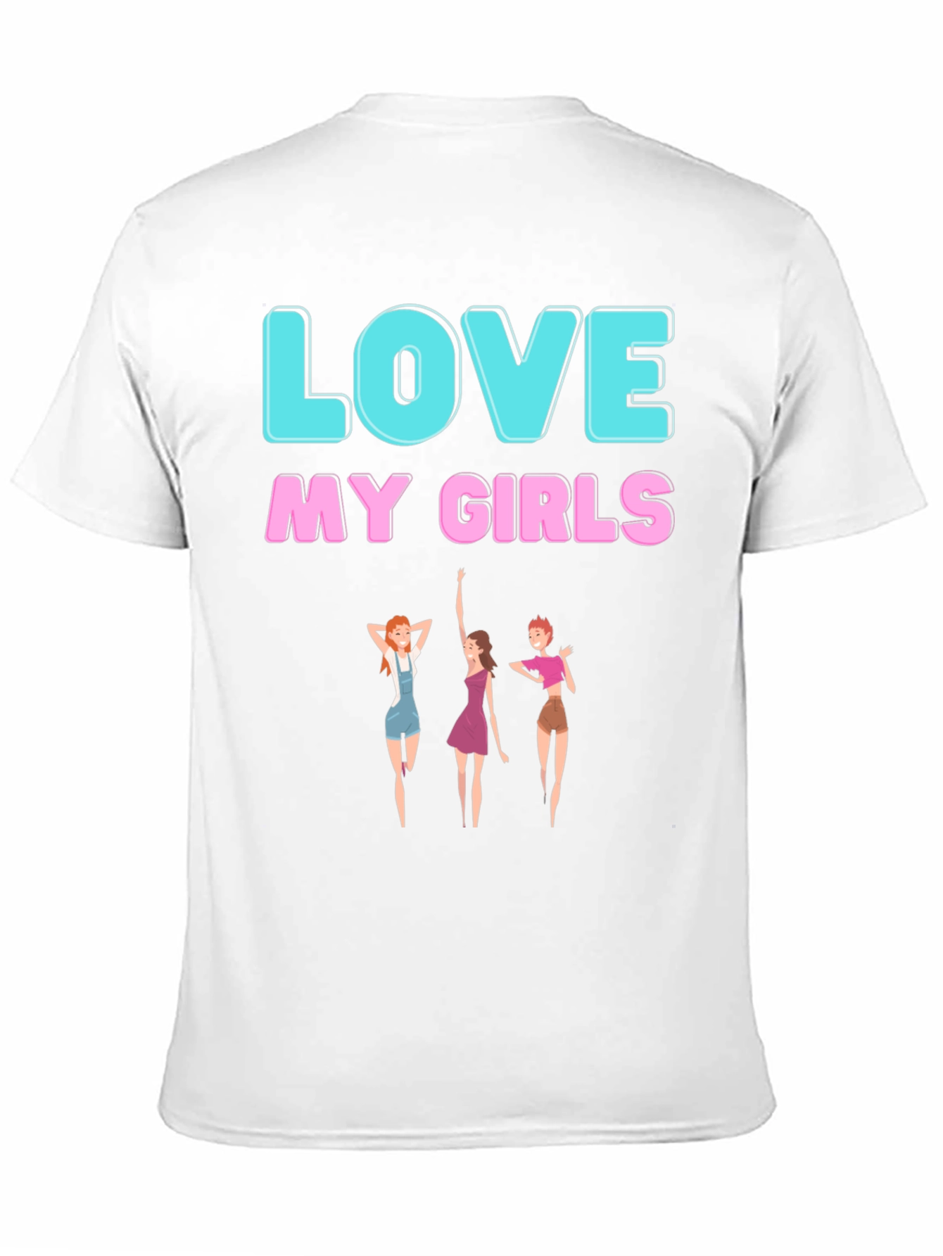 Camiseta Negra: Amo a mis chicas