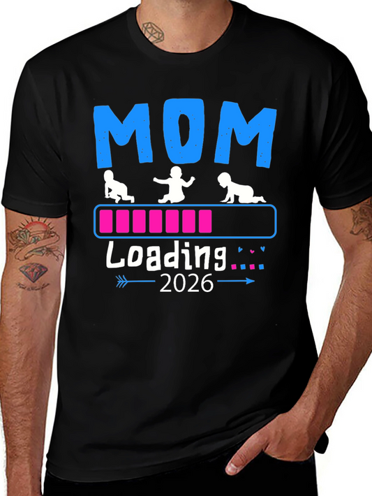 Camiseta Mamá Cargando 2026 - Anuncio de Bebé