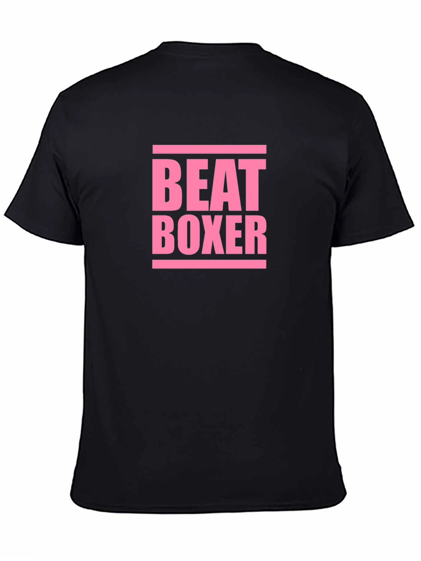 Camiseta Negra Beat Boxer para Hombre