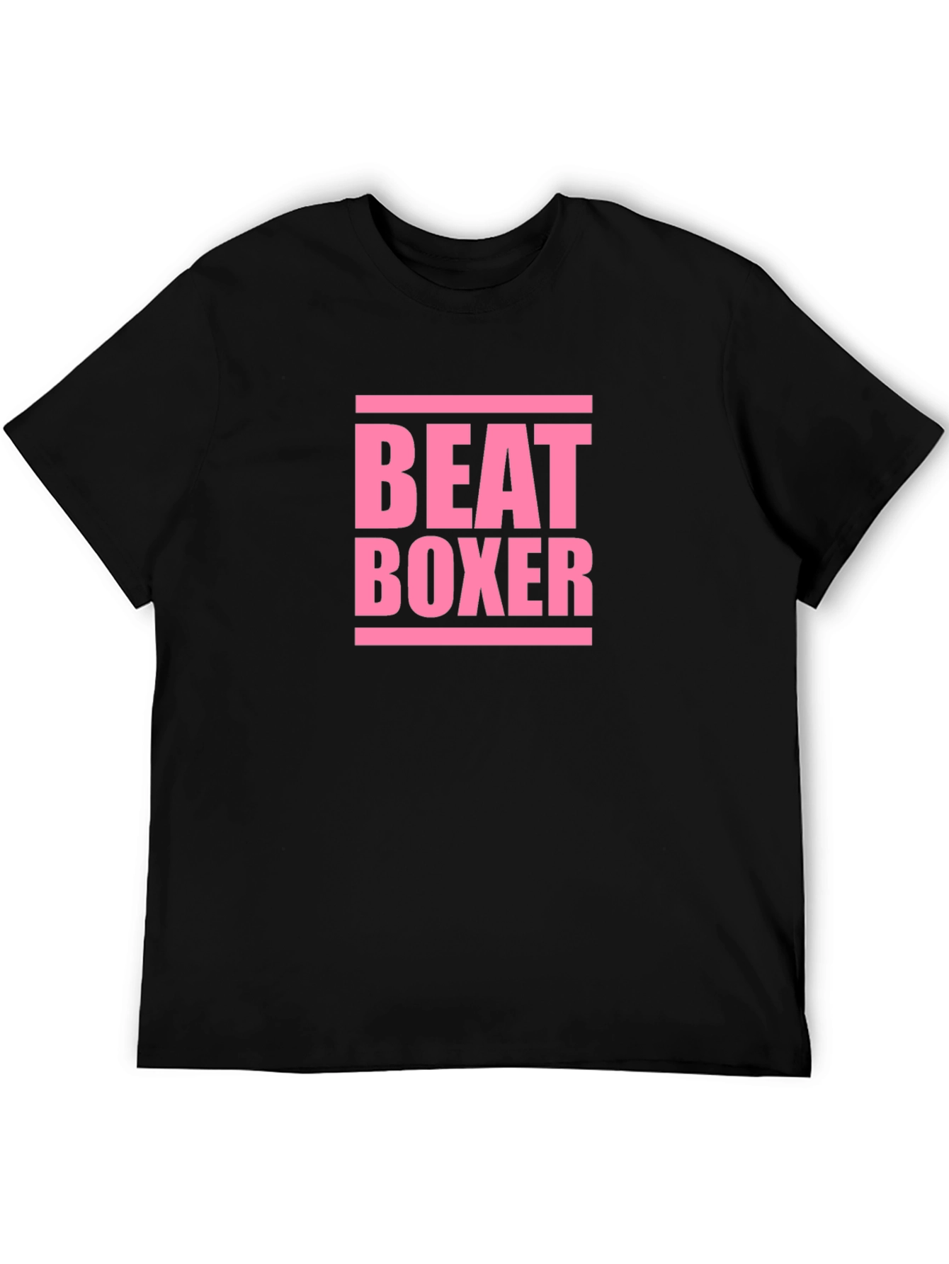 Camiseta Negra Beat Boxer para Hombre
