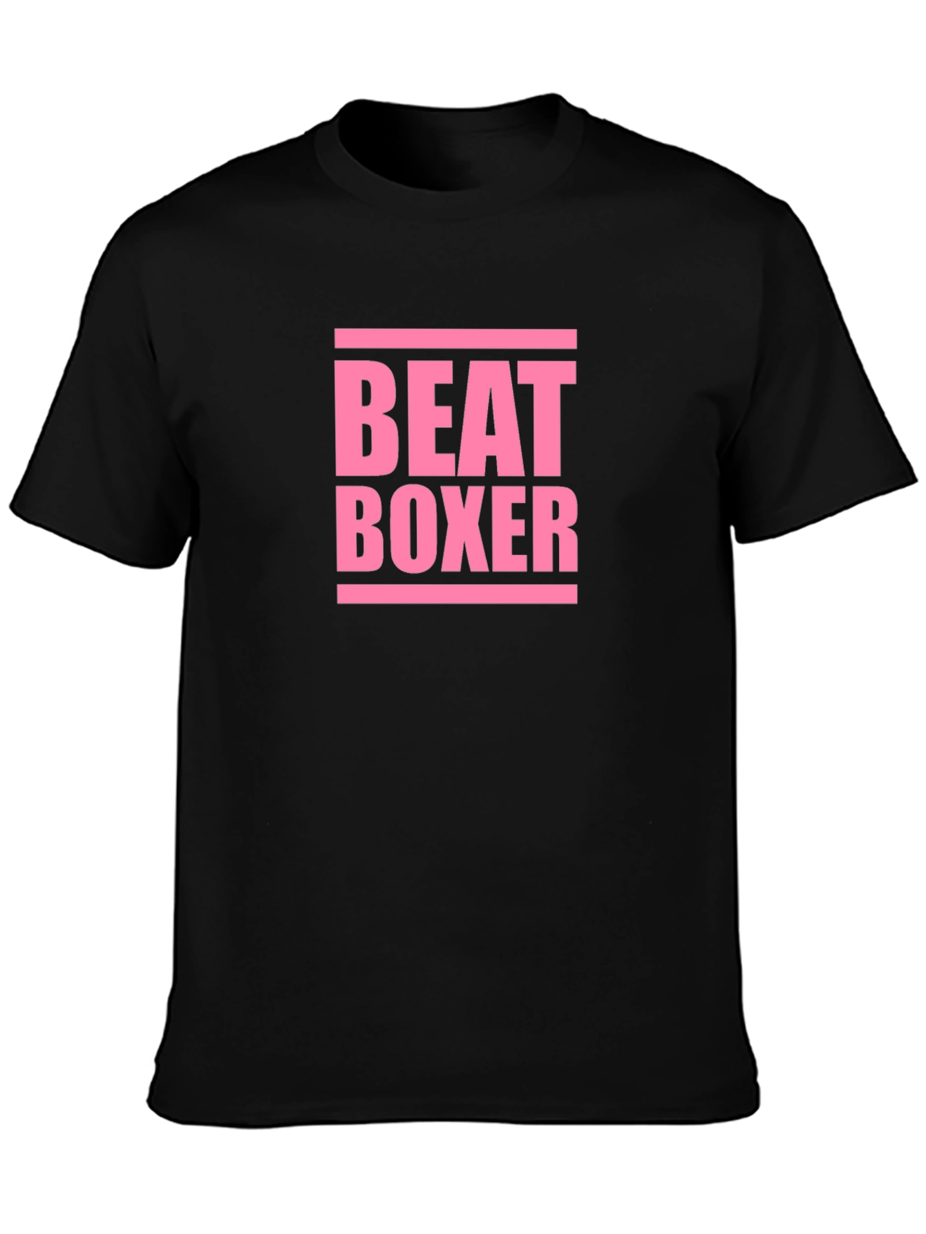 Camiseta Negra Beat Boxer para Hombre