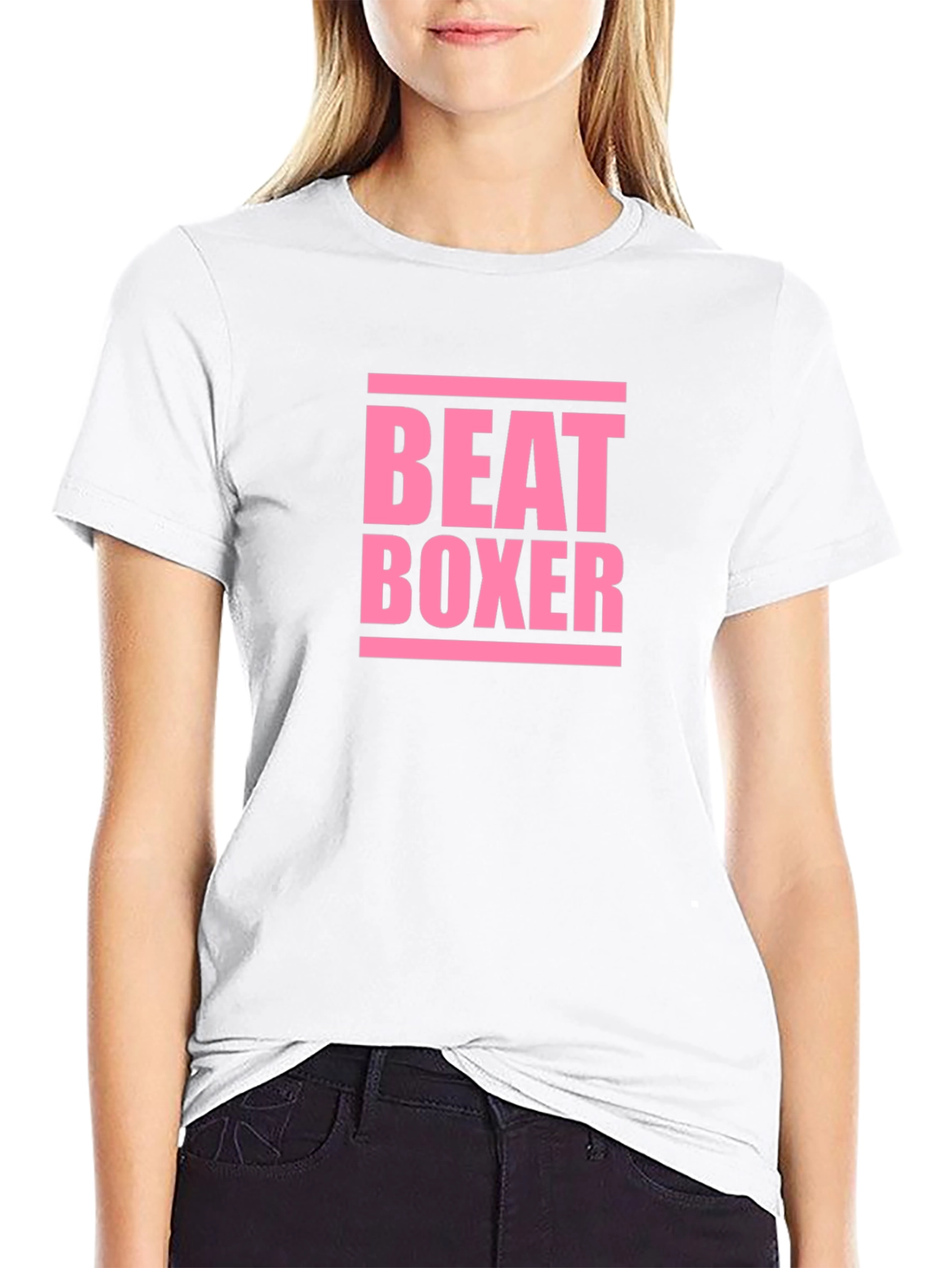 Camiseta Negra Beat Boxer para Hombre