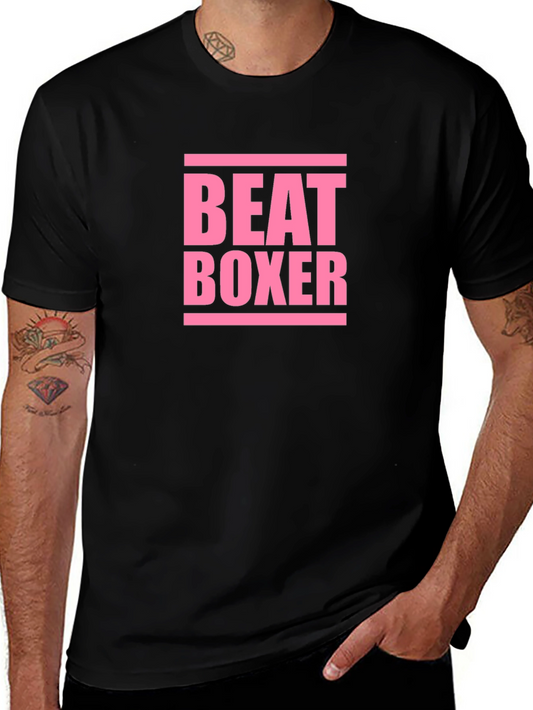 Camiseta Negra Beat Boxer para Hombre