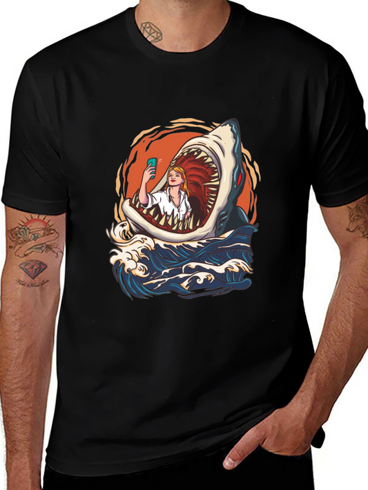 Camiseta Tiburón Selfie - Diseño Único
